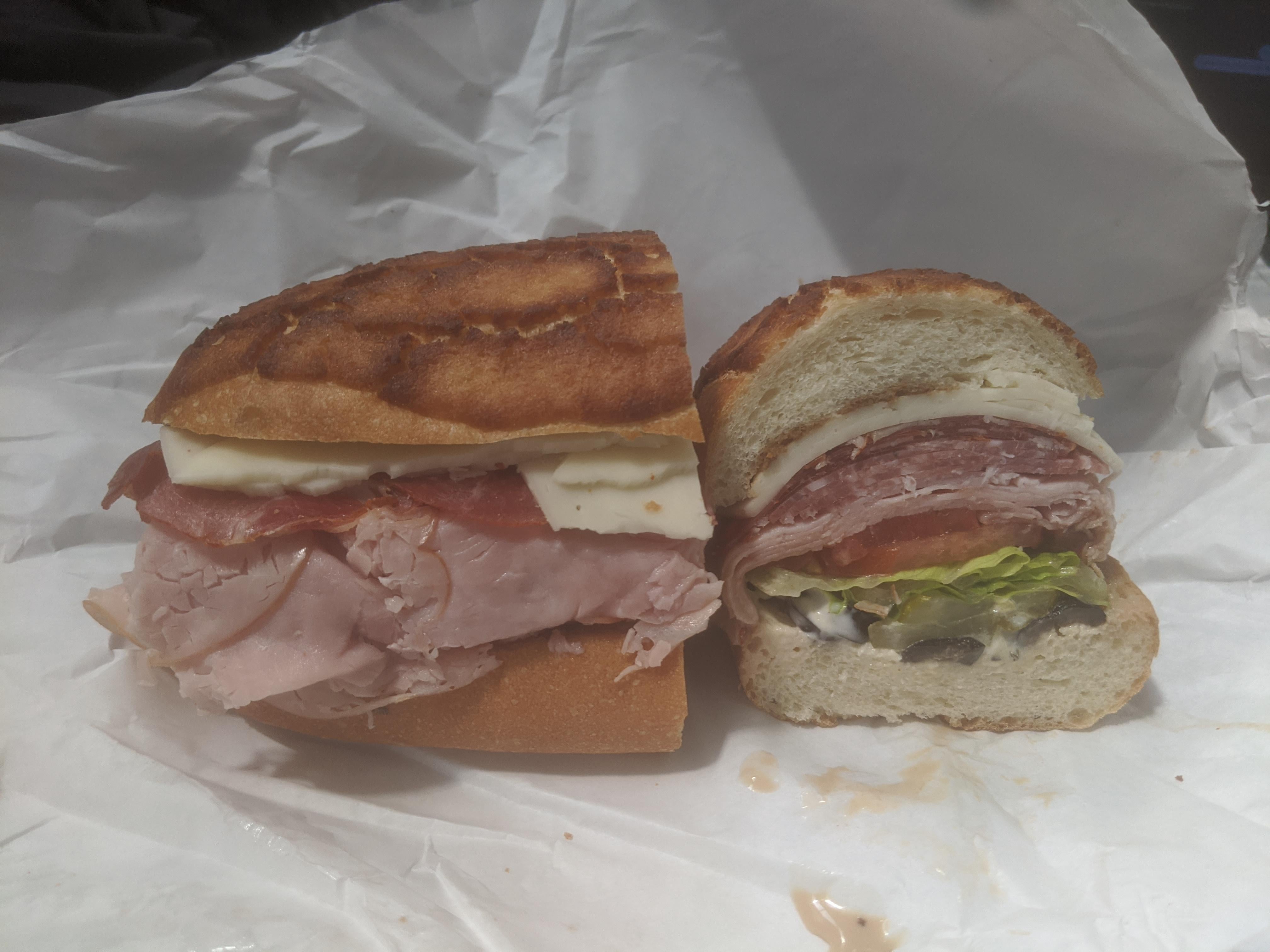 Italian (ham, salami, capicola) on Crunch Dutch. Santoro's, Alameda CA