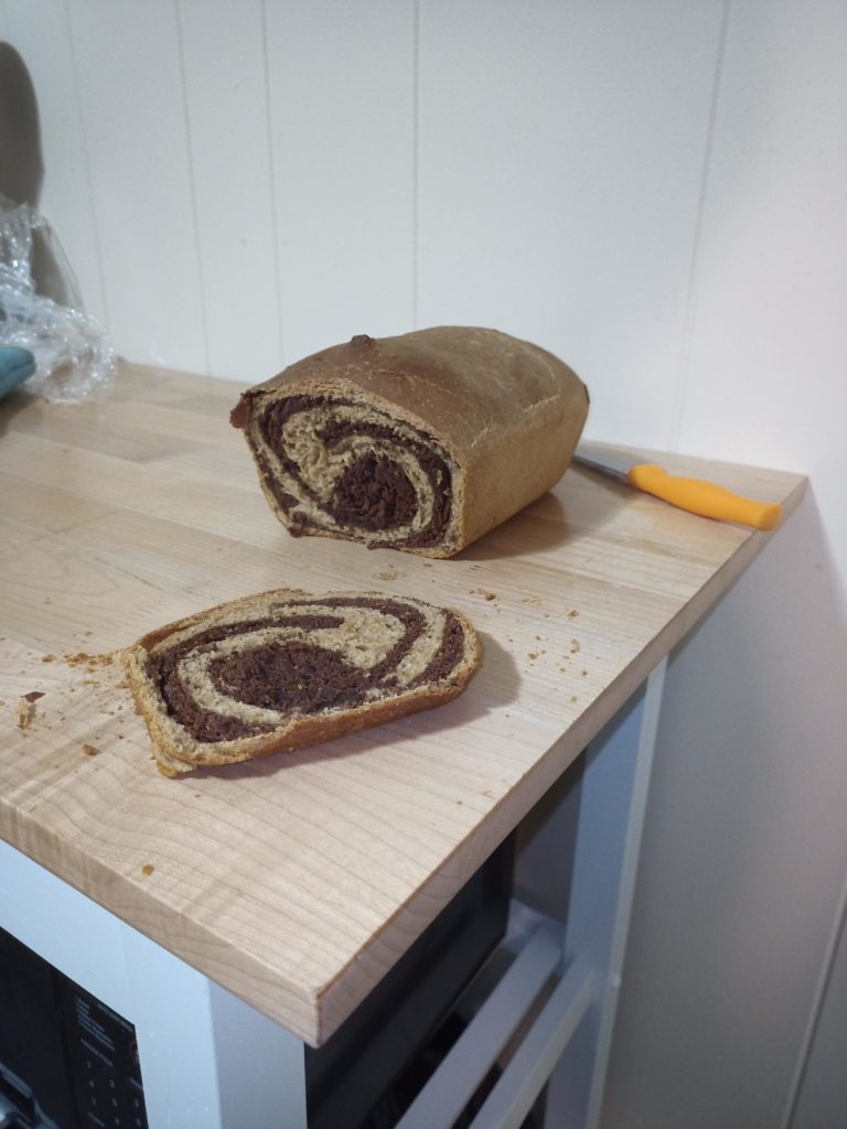 First time trying to make a marbled rye. It turned out better than I was expecting!