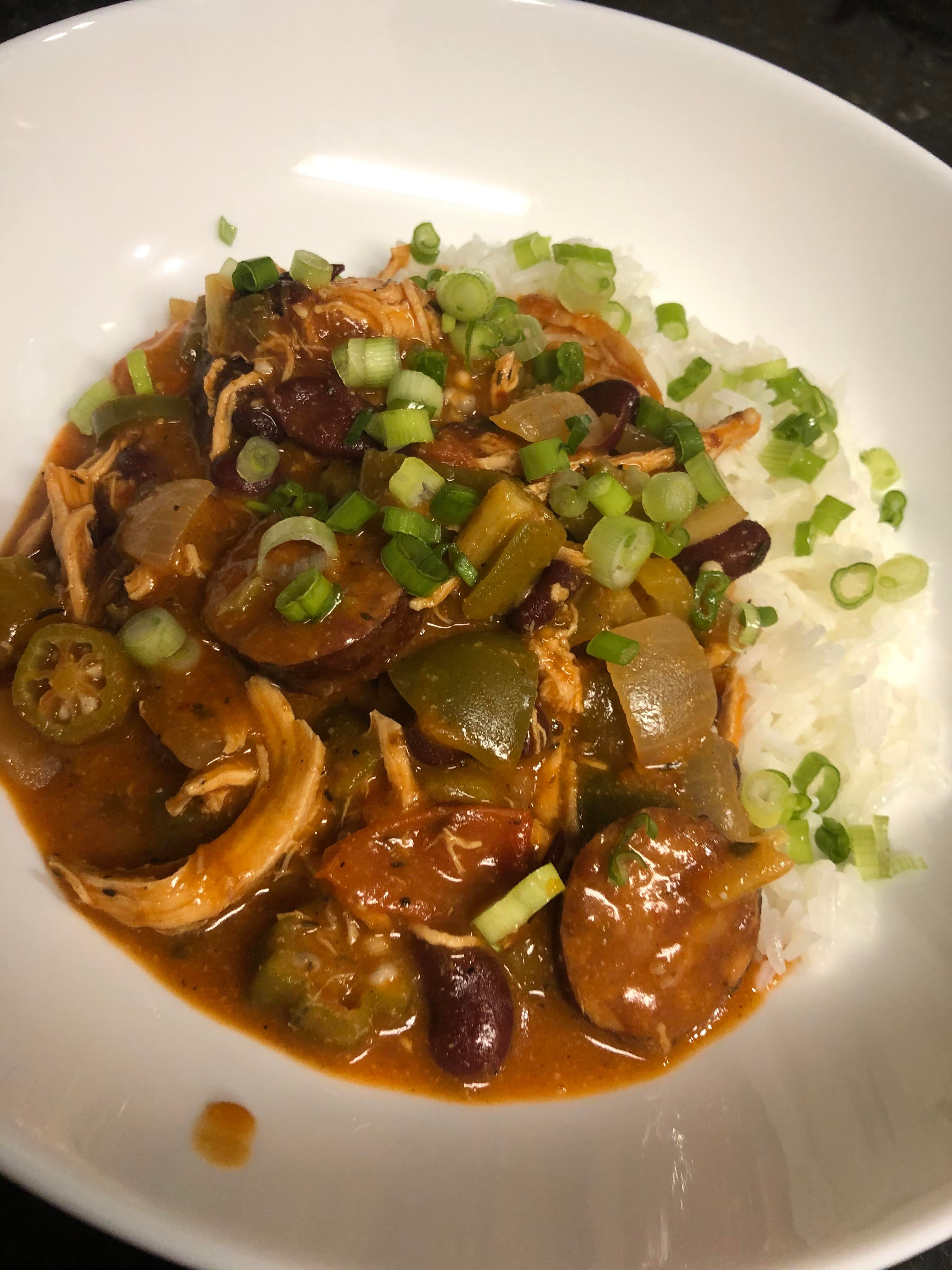 Put together some red beans and rice last night, got the okra fix