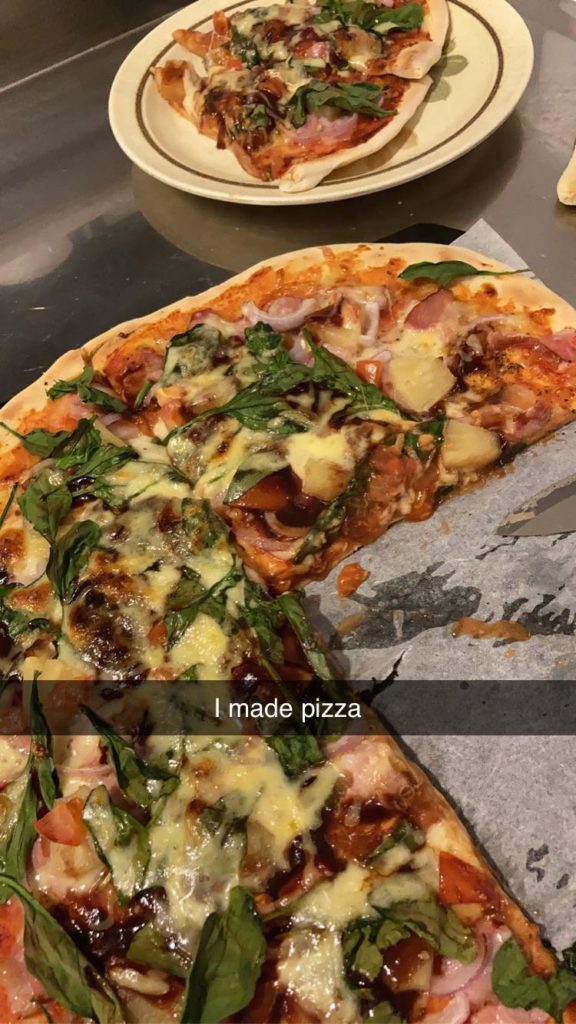 I made homemade pizza