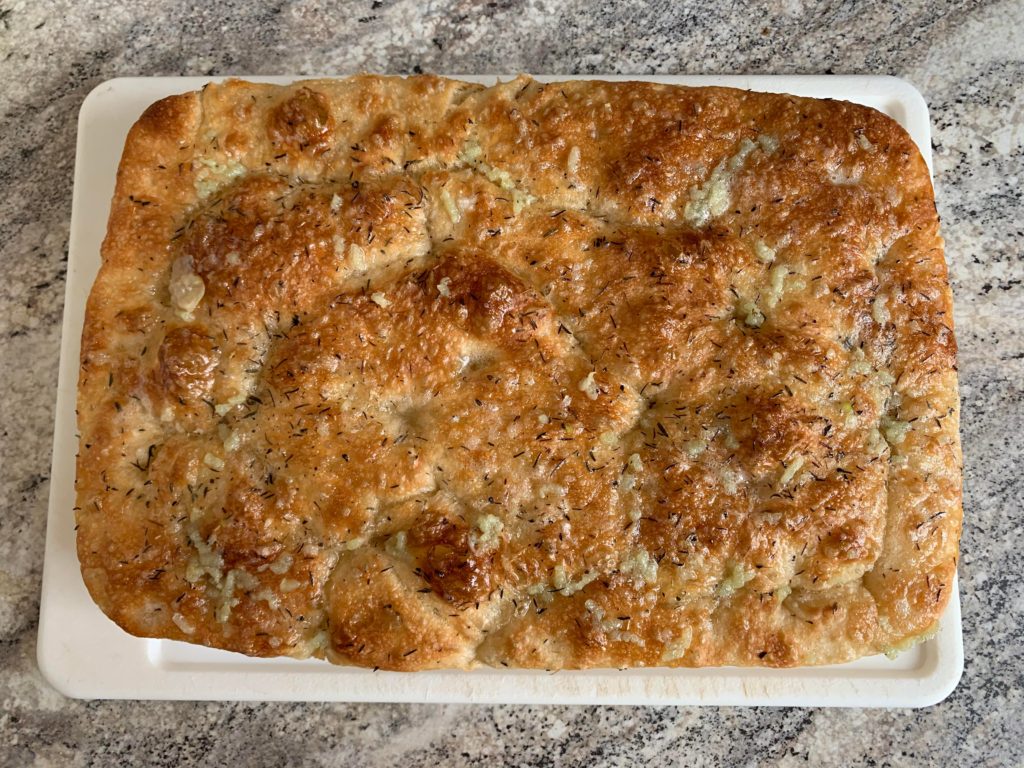 Crispy, fluffy focaccia