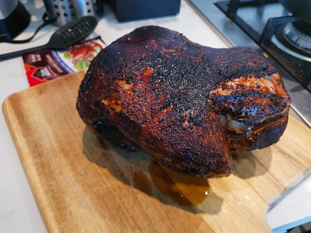Costco Boneless Leg of Lamb. 8hrs @ 139, seared with butane torch