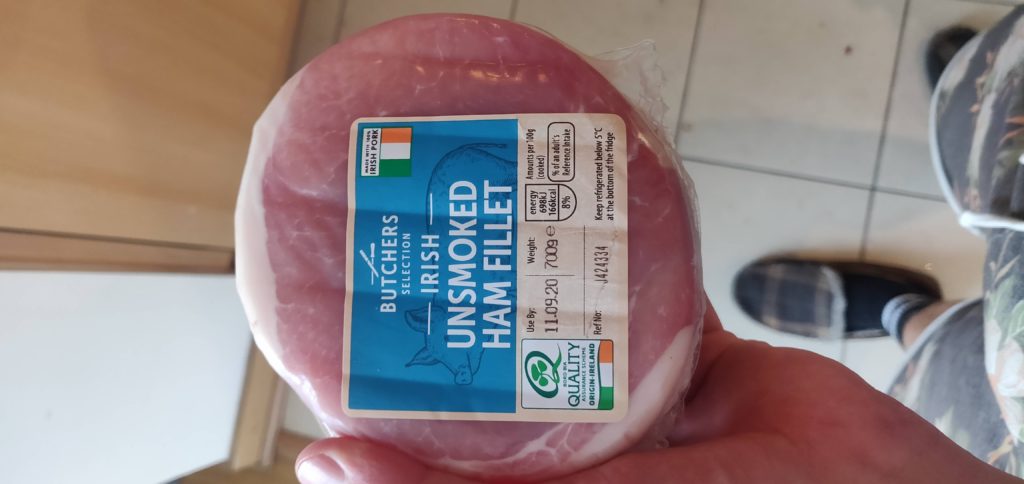 How long and what temp should I cook this for before roasting? (700g /1.5lb ham fillet)