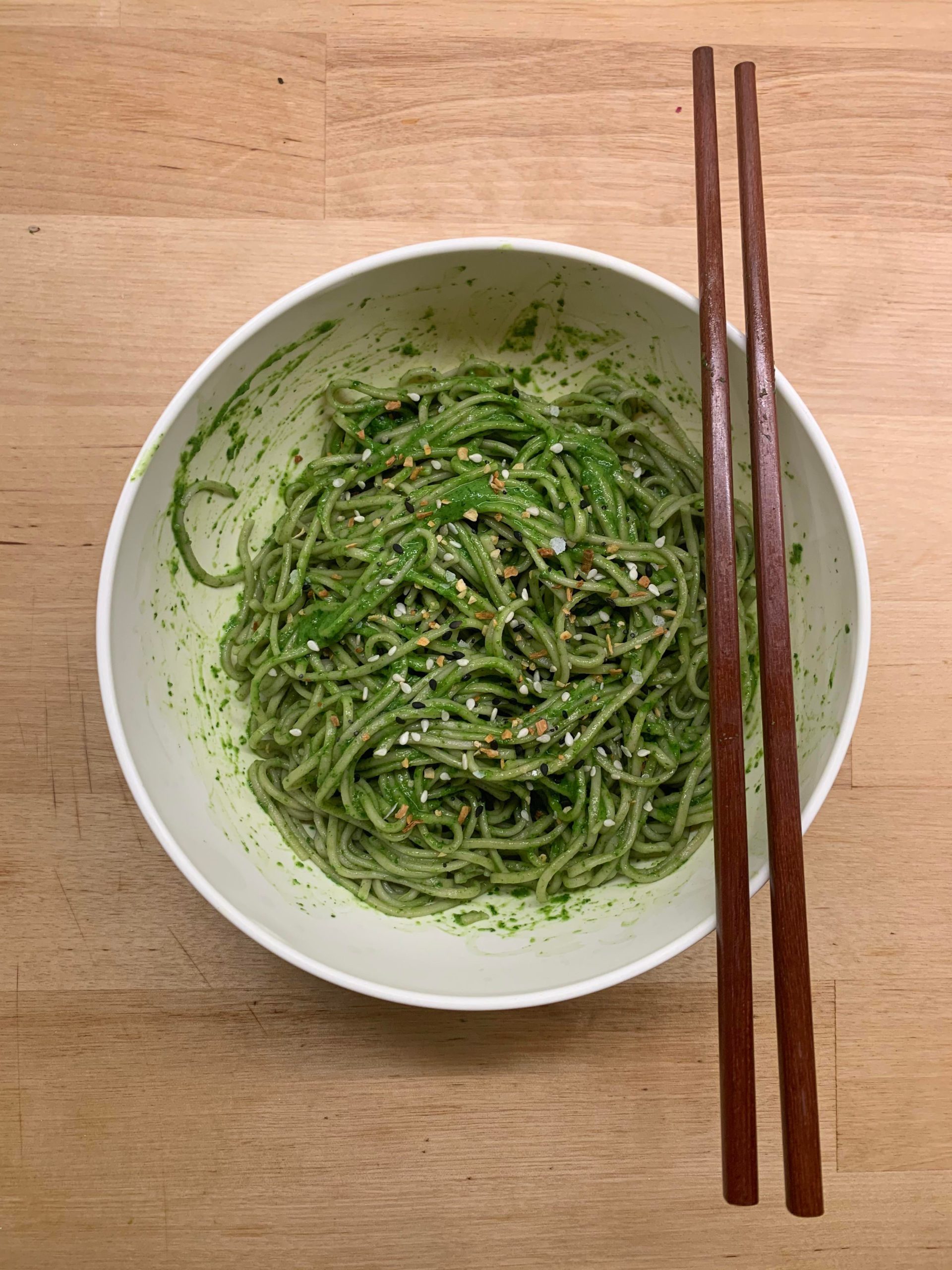 Soba noodles with miso pesto Dining and Cooking