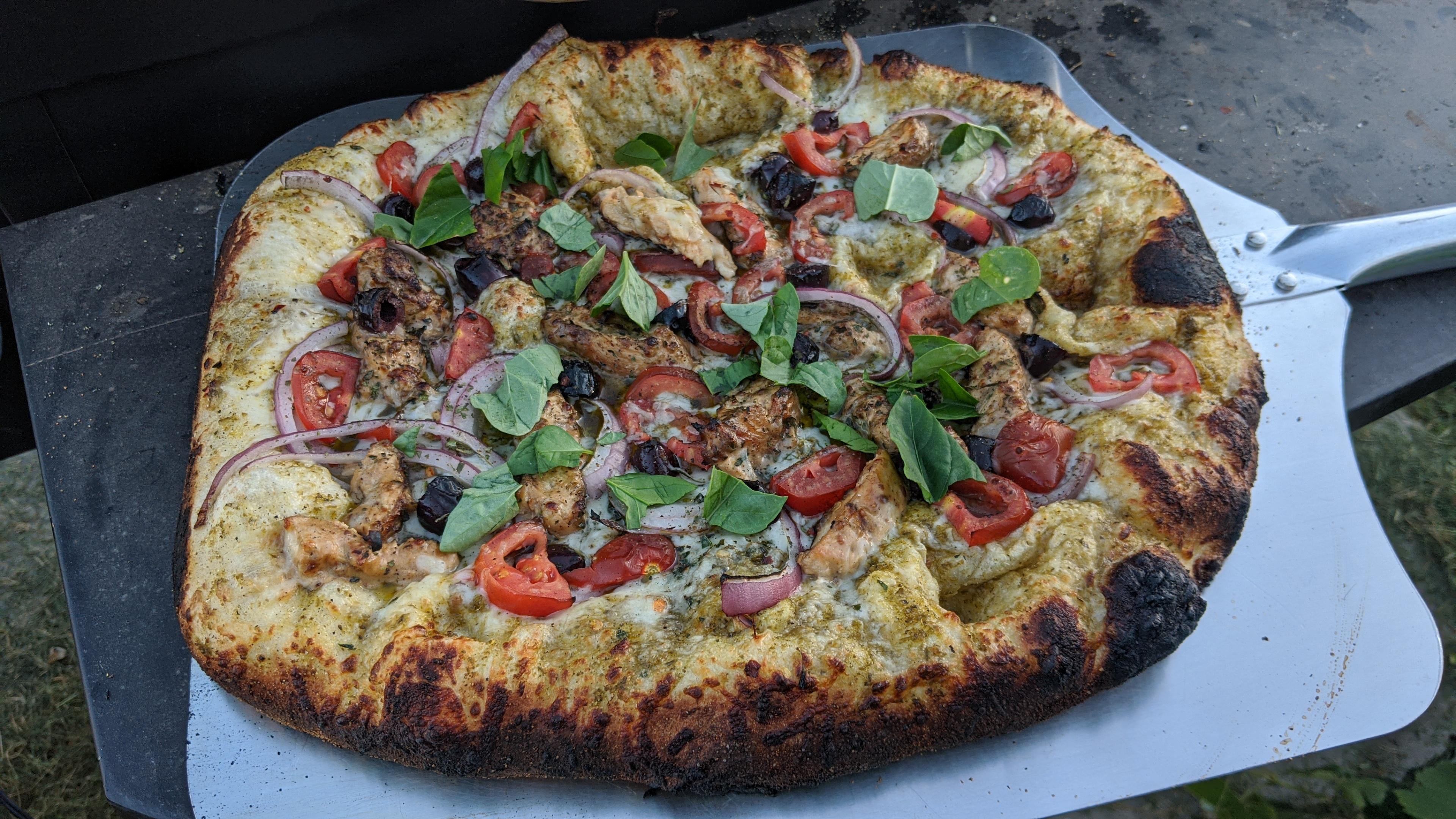 What a 2 minute cook time looks like in my GMG pizza oven Dining and