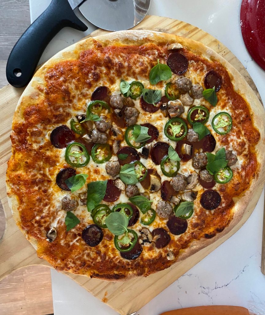 Biggest pizza I ever made, it was incredible.