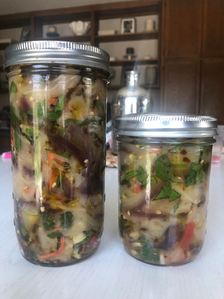 Melanzane Sott'aceto (Italian Style Pickled Eggplant)