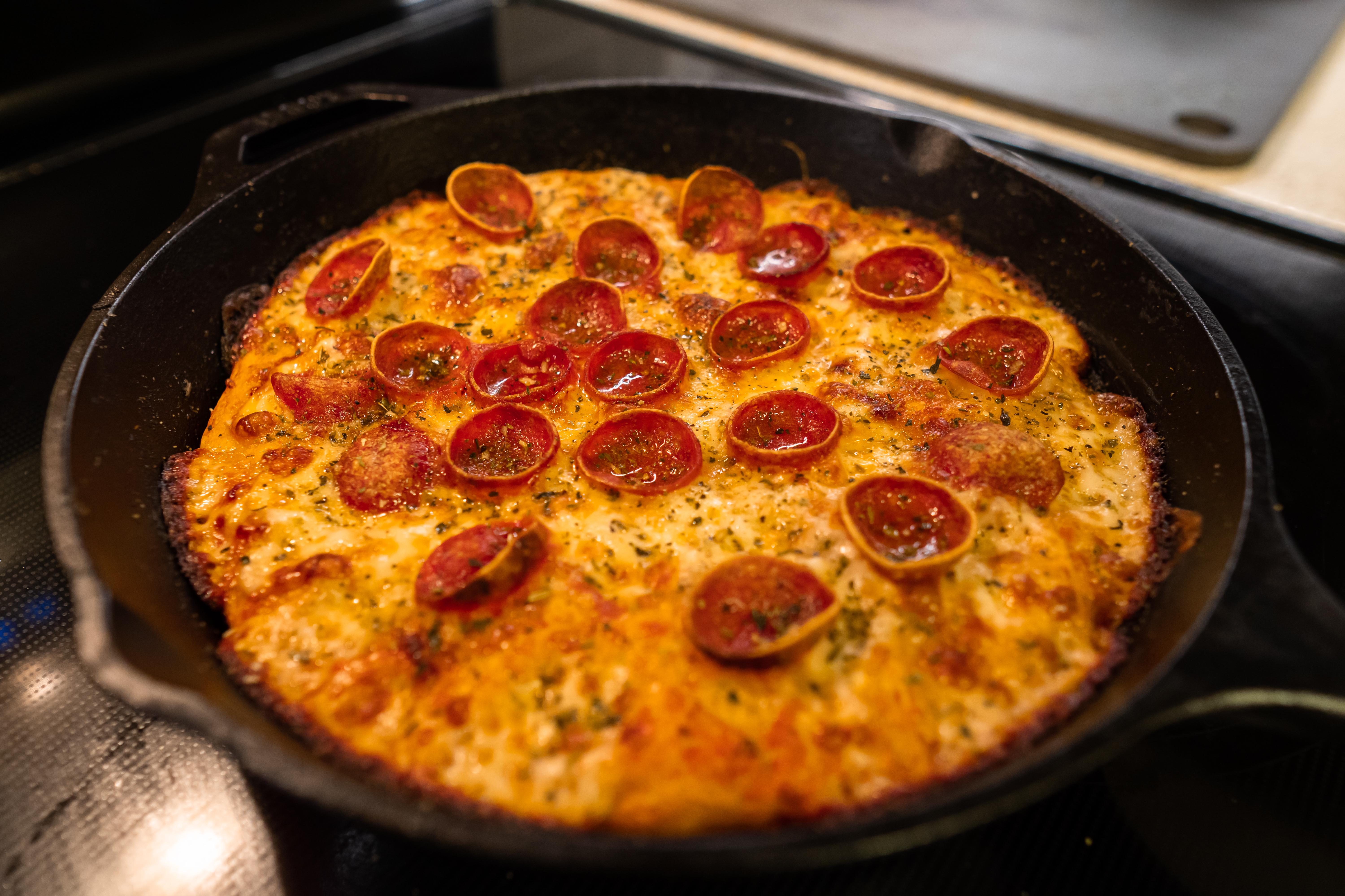 Been using Adam Ragusea's pan pizza recipe. So good Dining and Cooking