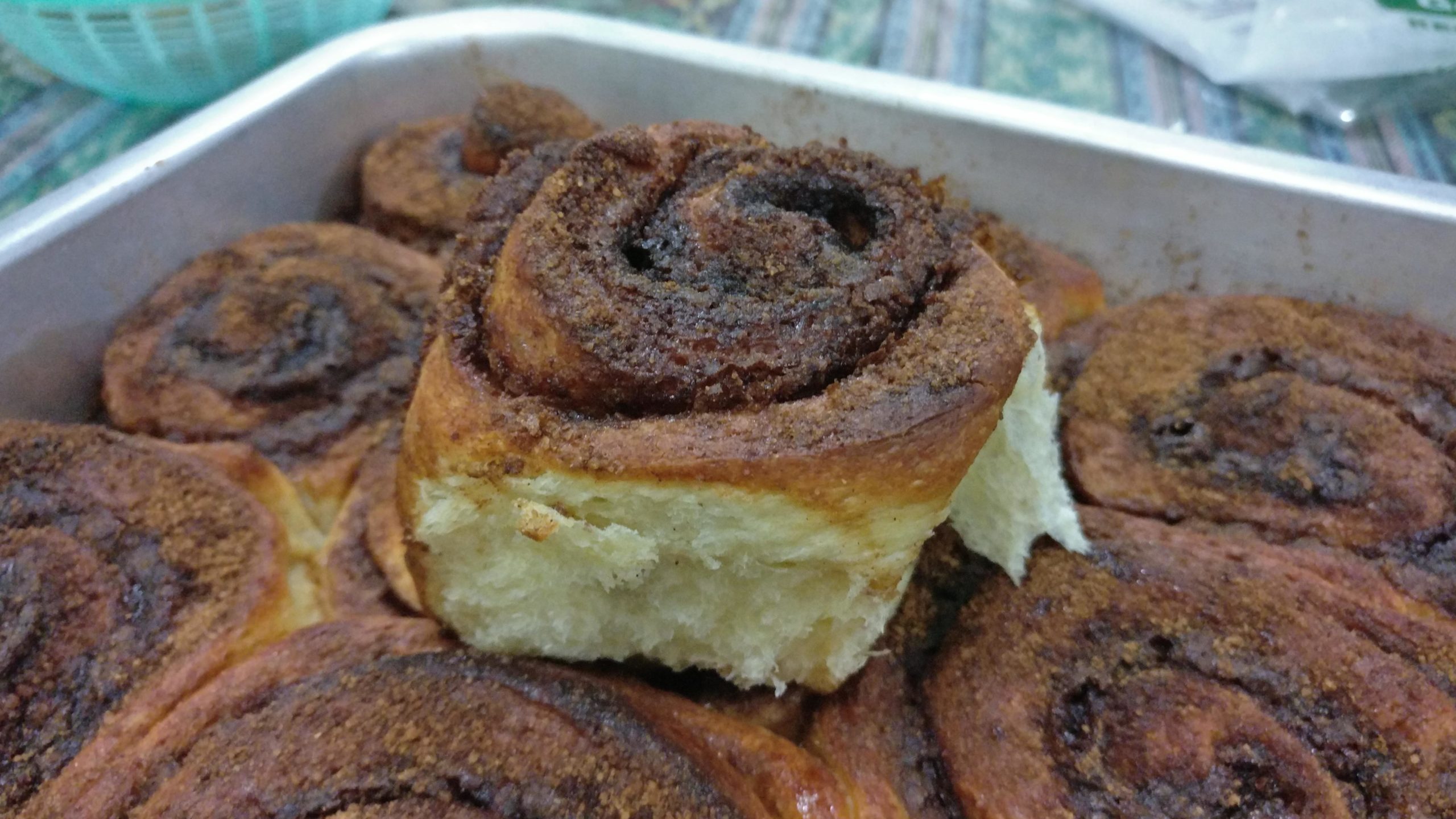 Cinnamon rolls without glaze. Instead, I sprinkled with more cinnamon