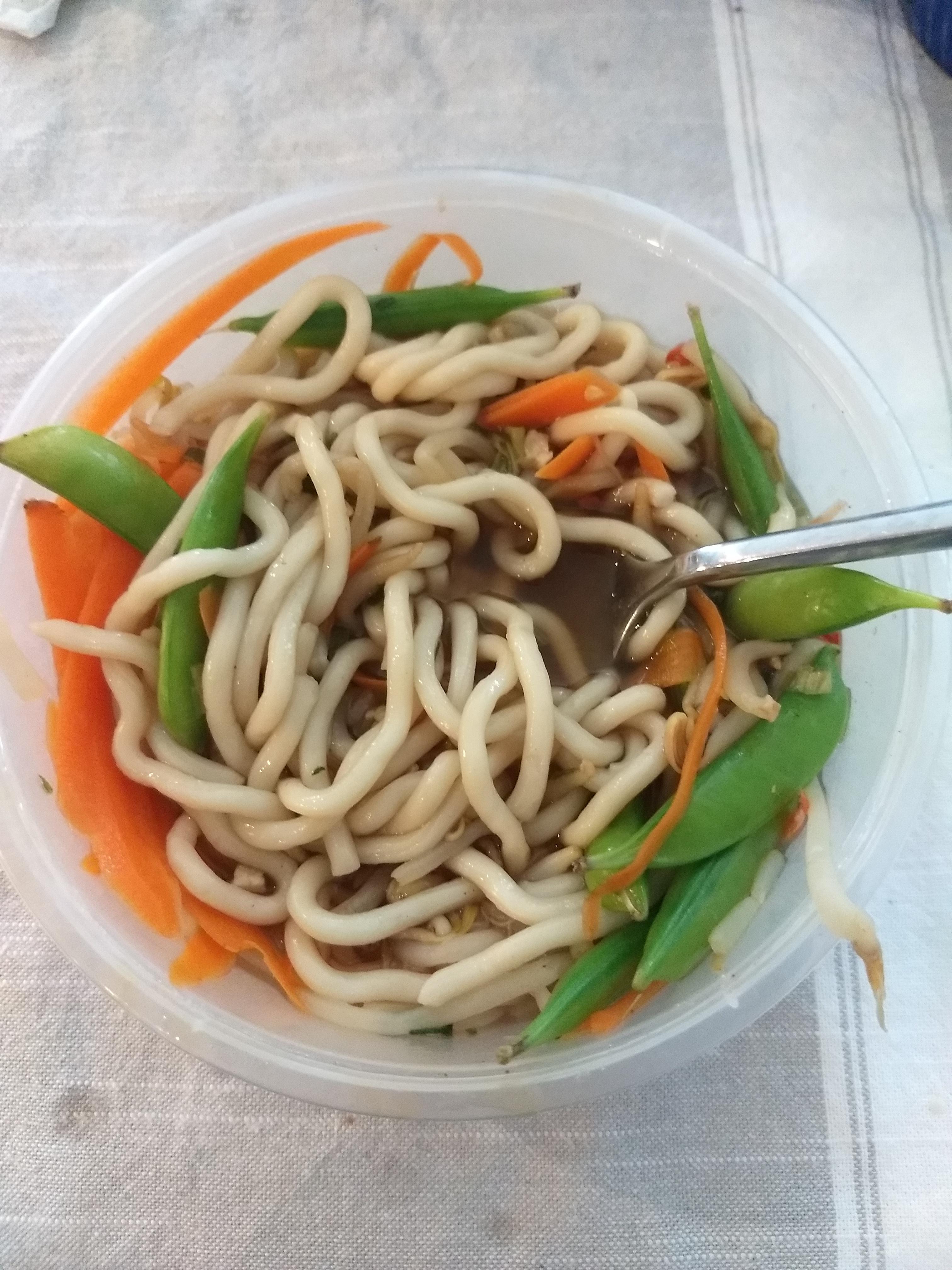 250 calories. Aldi's Udon Bowl for the win! Dining and Cooking