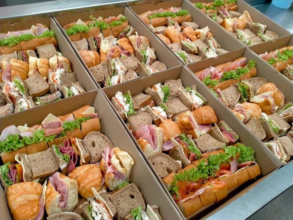 Mixed sandwich platters that I made this morning at 3am for a catering order.