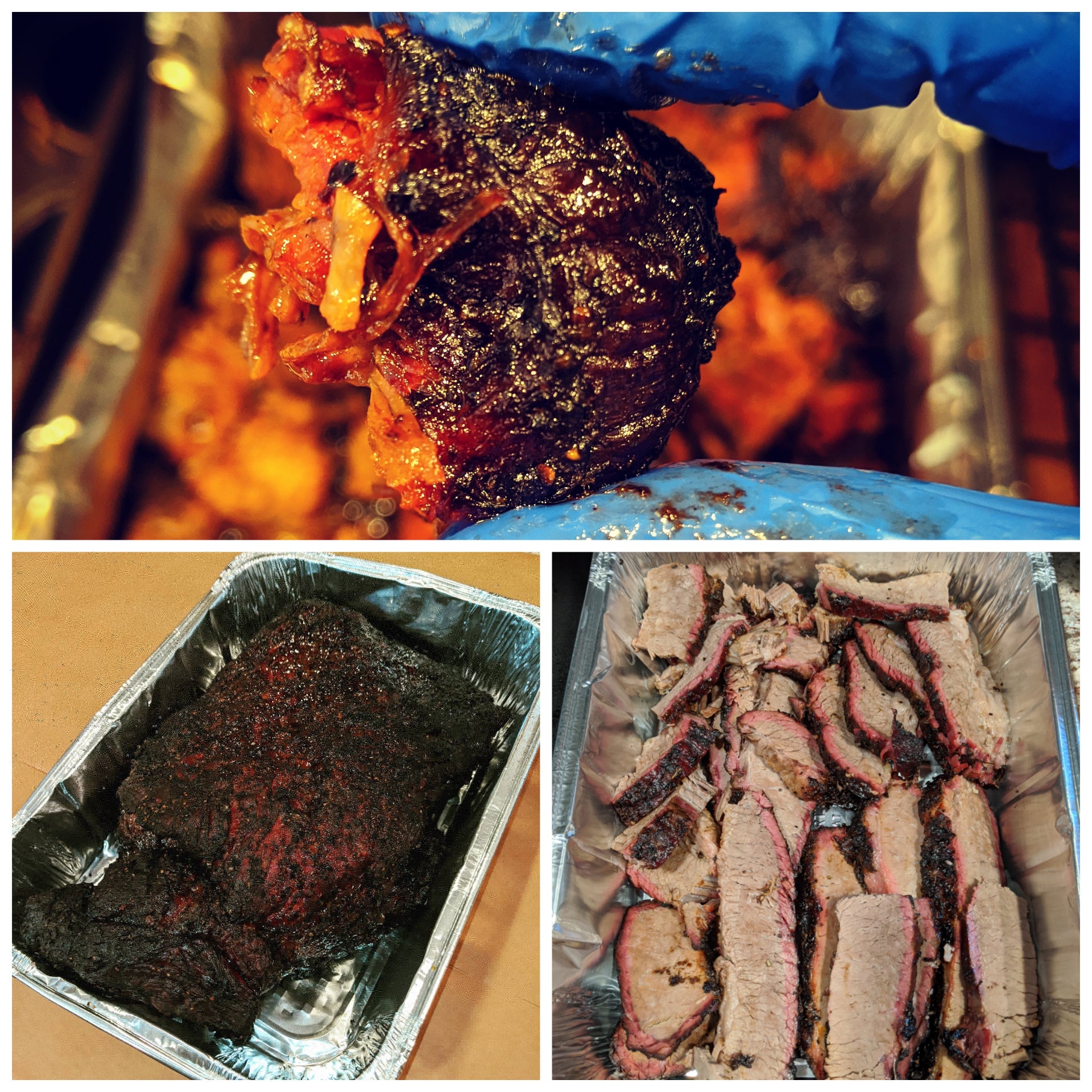 Smoked Brisket and Burnt Ends. 11 hours at 250, no wrap, water spritz