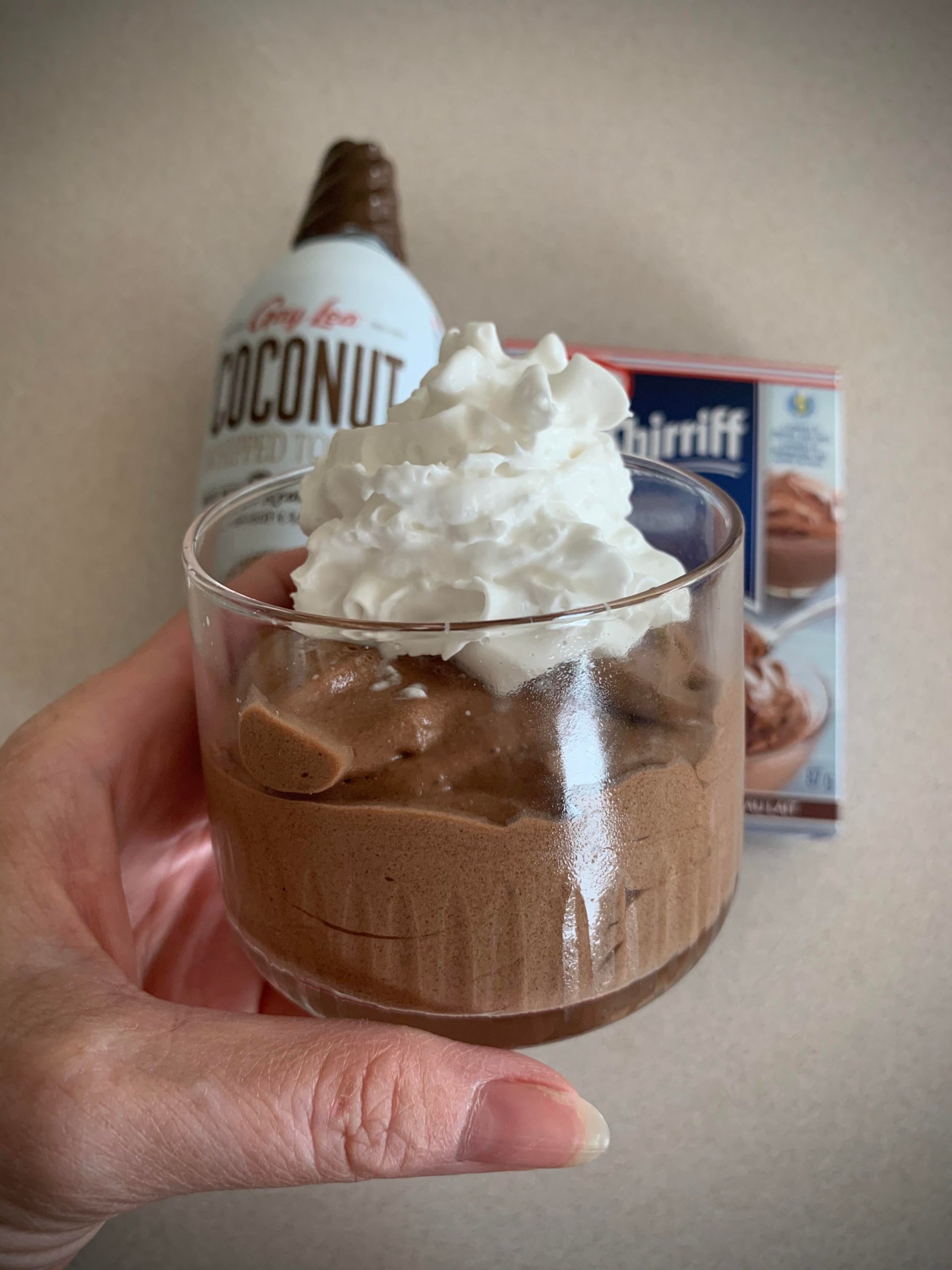 Chocolate Mousse & Coconut Whipped Topping, 158 calories per serving