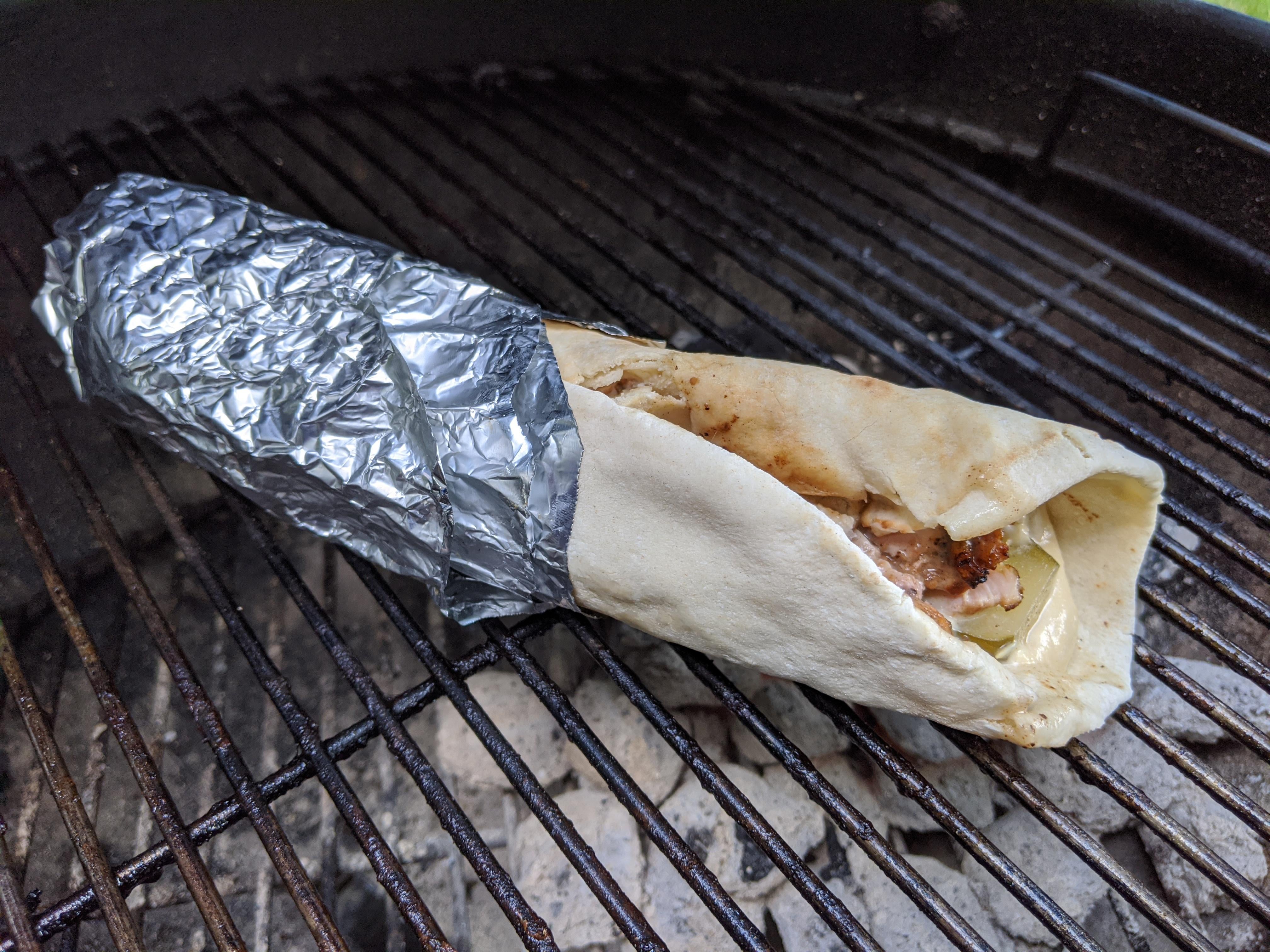 Grilled Shawarma. Marinated chicken thighs in shawarma sauce. Dining