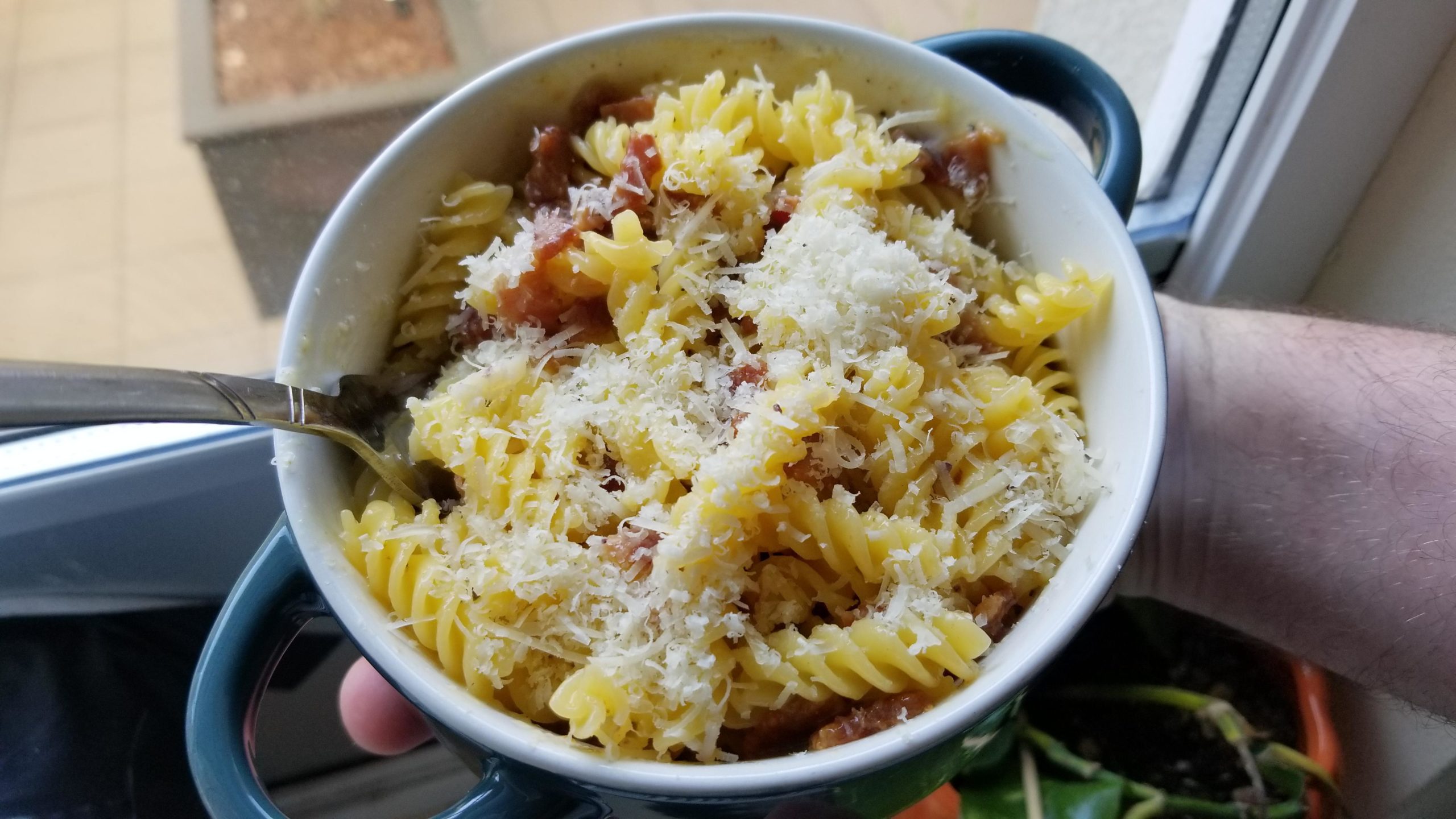 Rotini Carbonara! Dining and Cooking