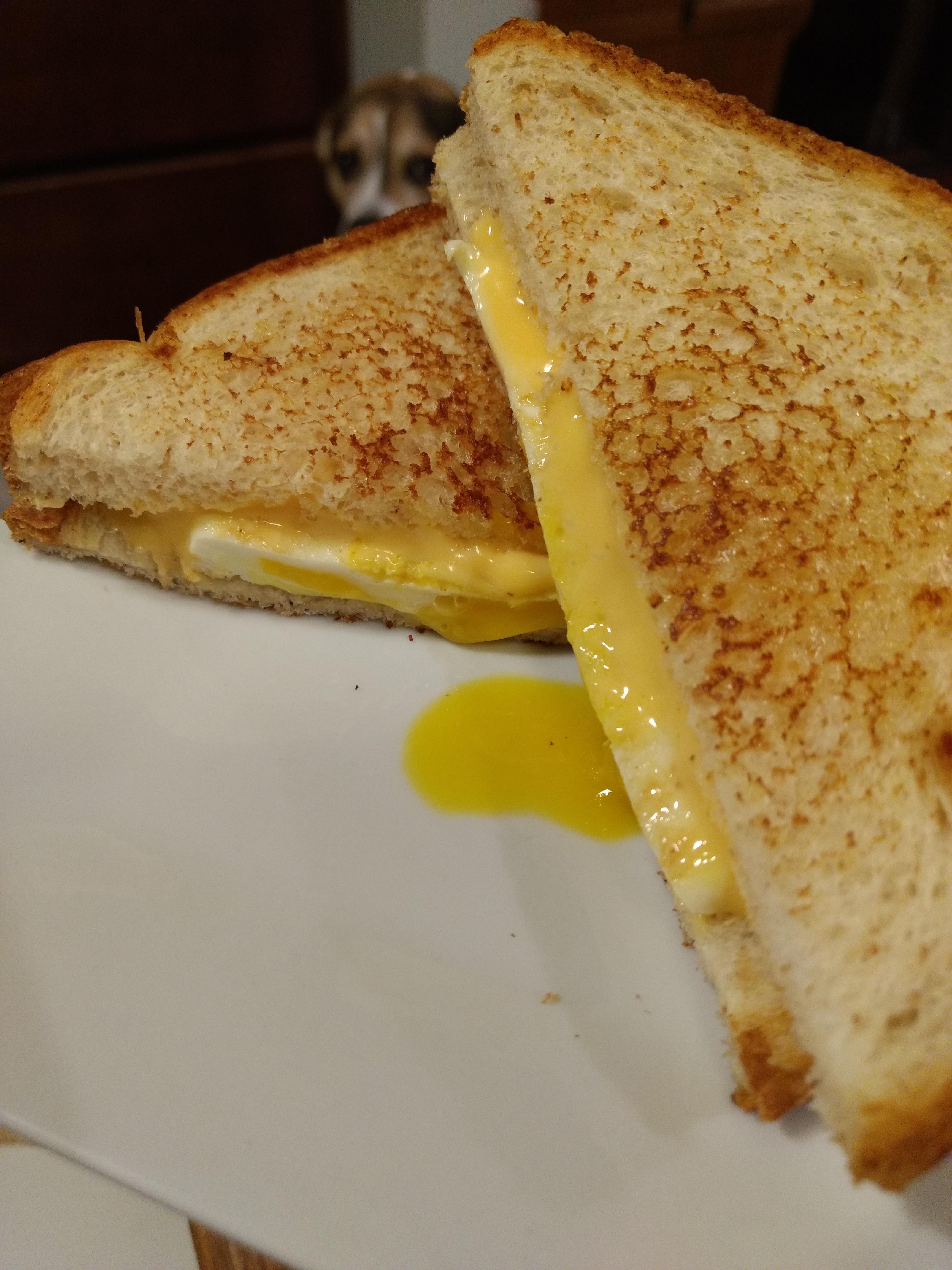 Egg and cheese toastie Dining and Cooking