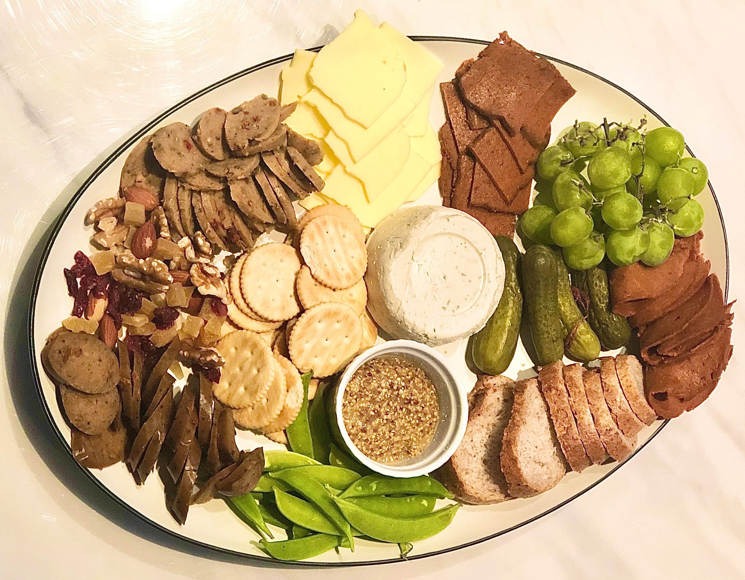 Impromptu Saturday charcuterie board with SO. Pairs well with puzzles