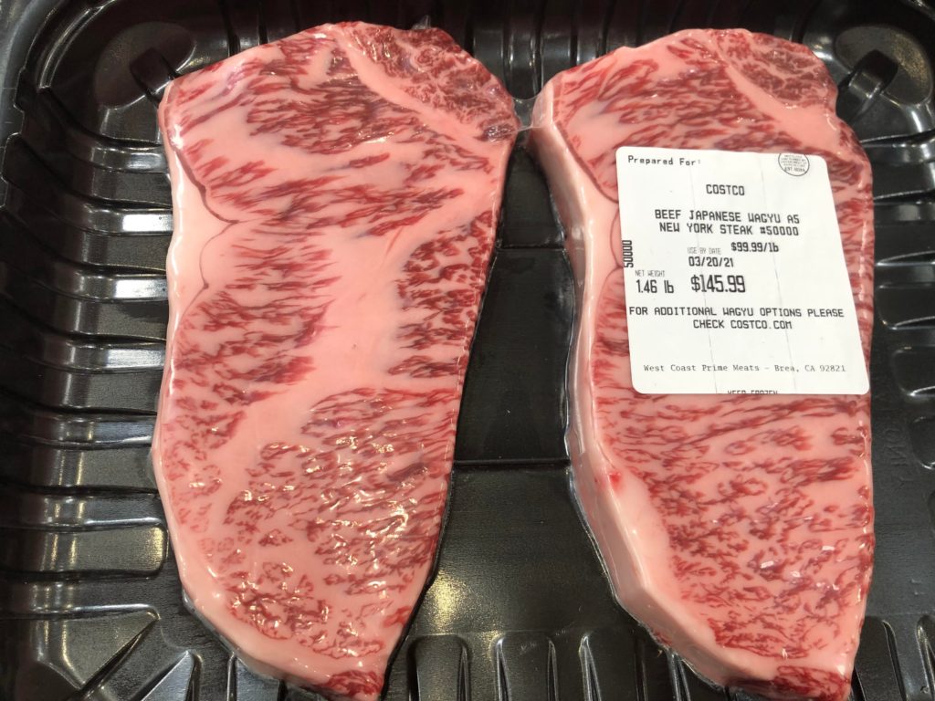 Costco carrying American and Japanese wagyu in store now!