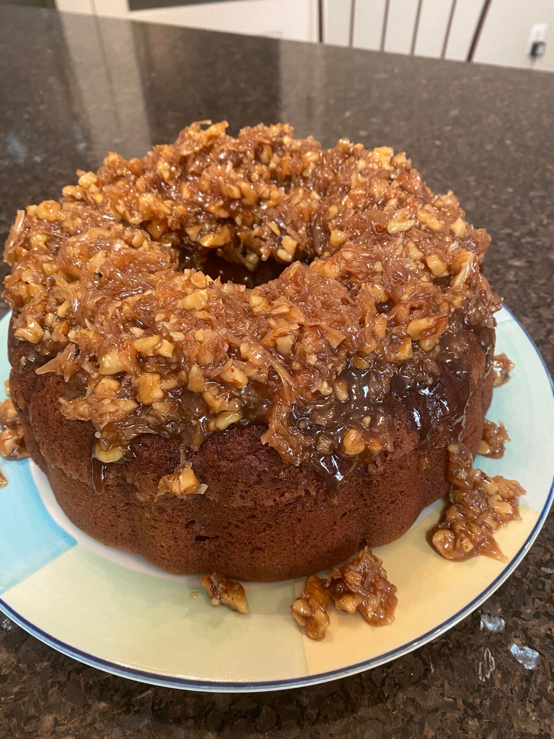 Vegan German Chocolate cake for hubby’s Bday Dining and Cooking