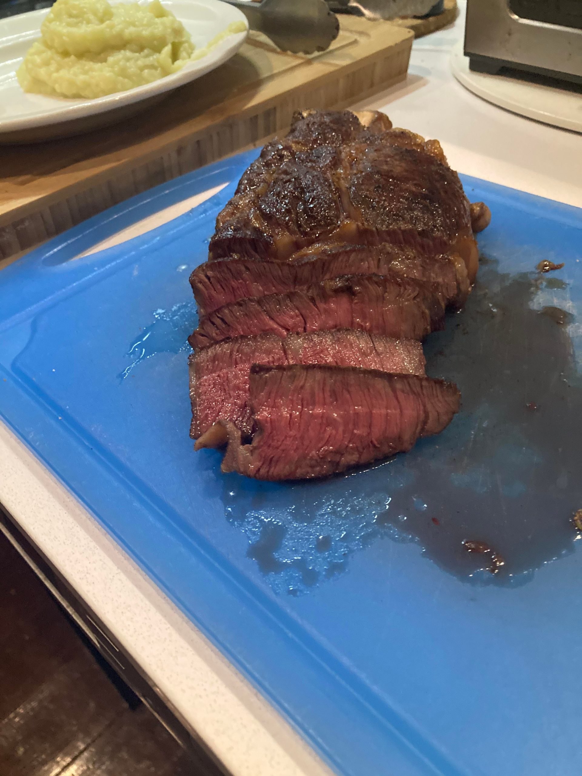 Reverse Seared RibEye Dining and Cooking
