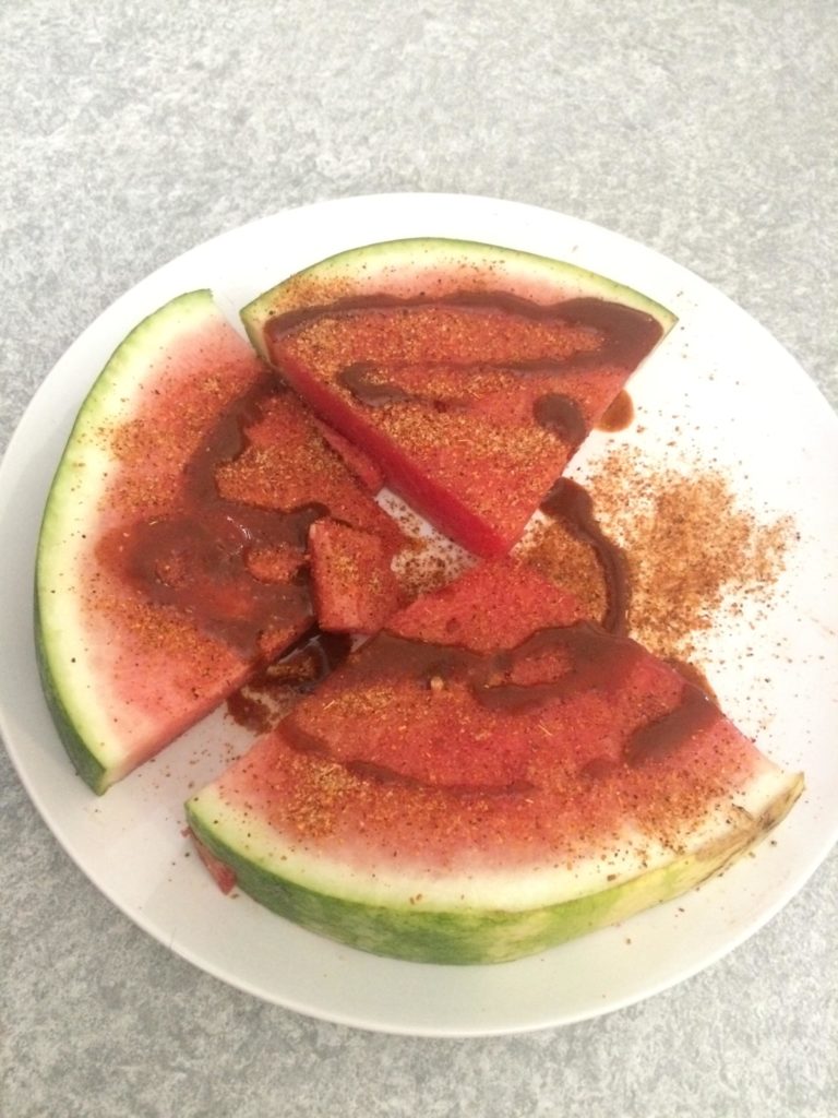 Watermelon with Tajin and Chamoy!