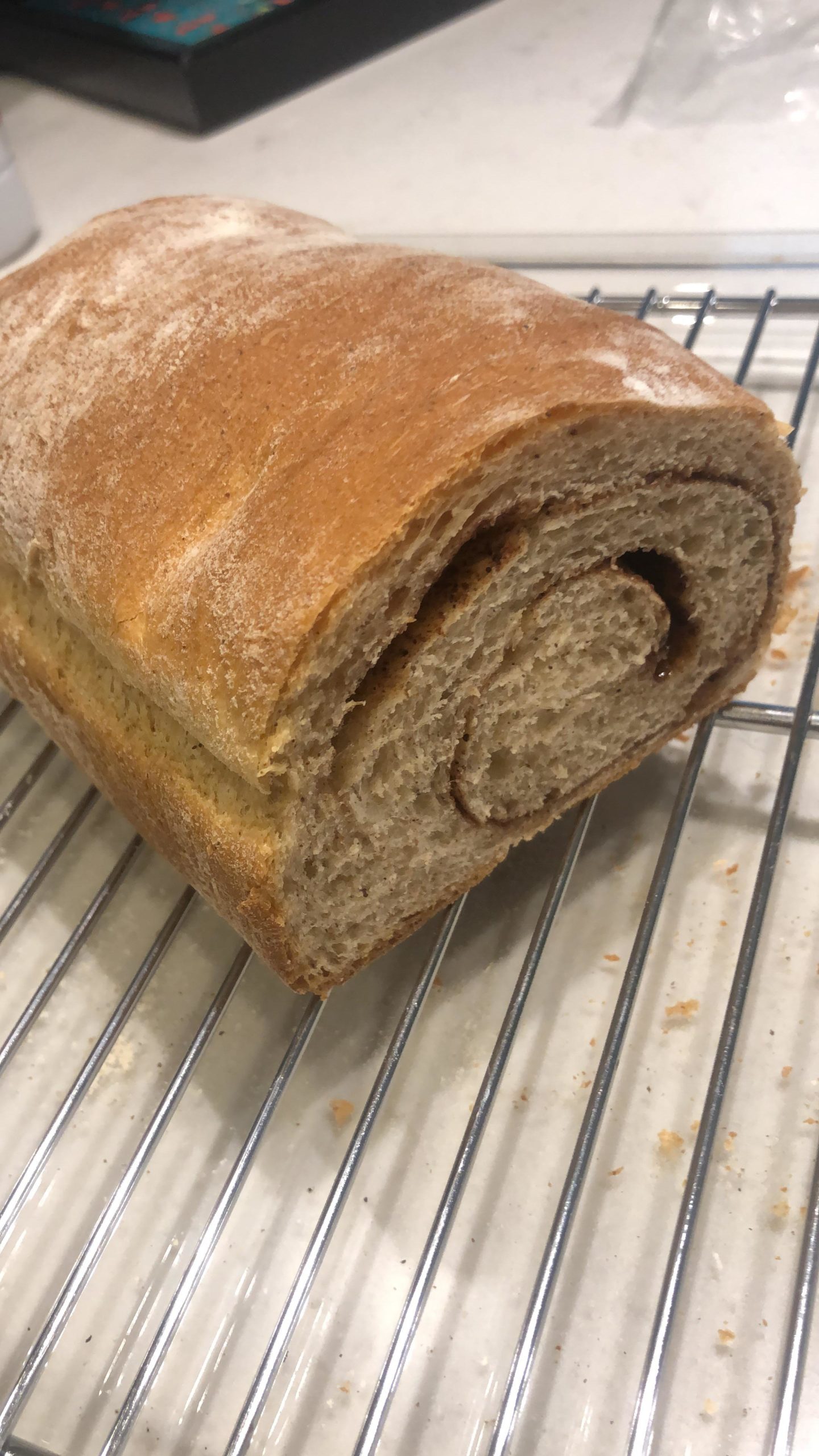 First attempt at cinnamon swirl sandwich bread tastes heavenly