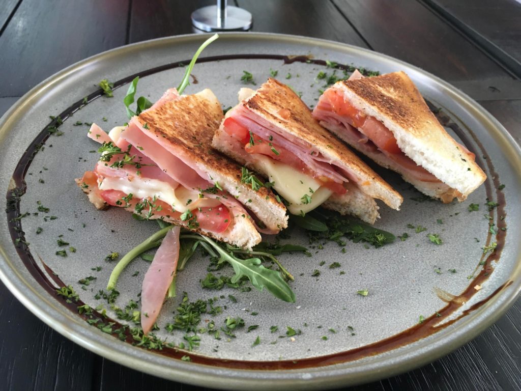 These ham, cheese, tomato toasties I had for lunch.