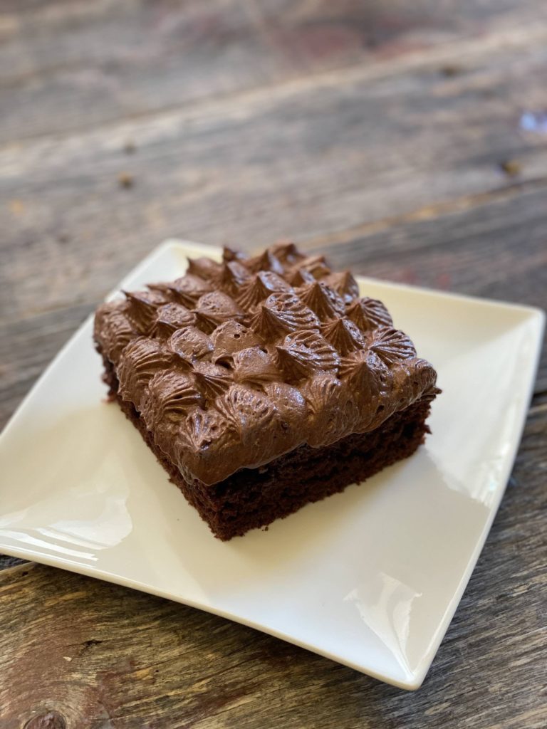 Some chocolate cake I baked, going for a McCain Deep n’ Delicious vibe.