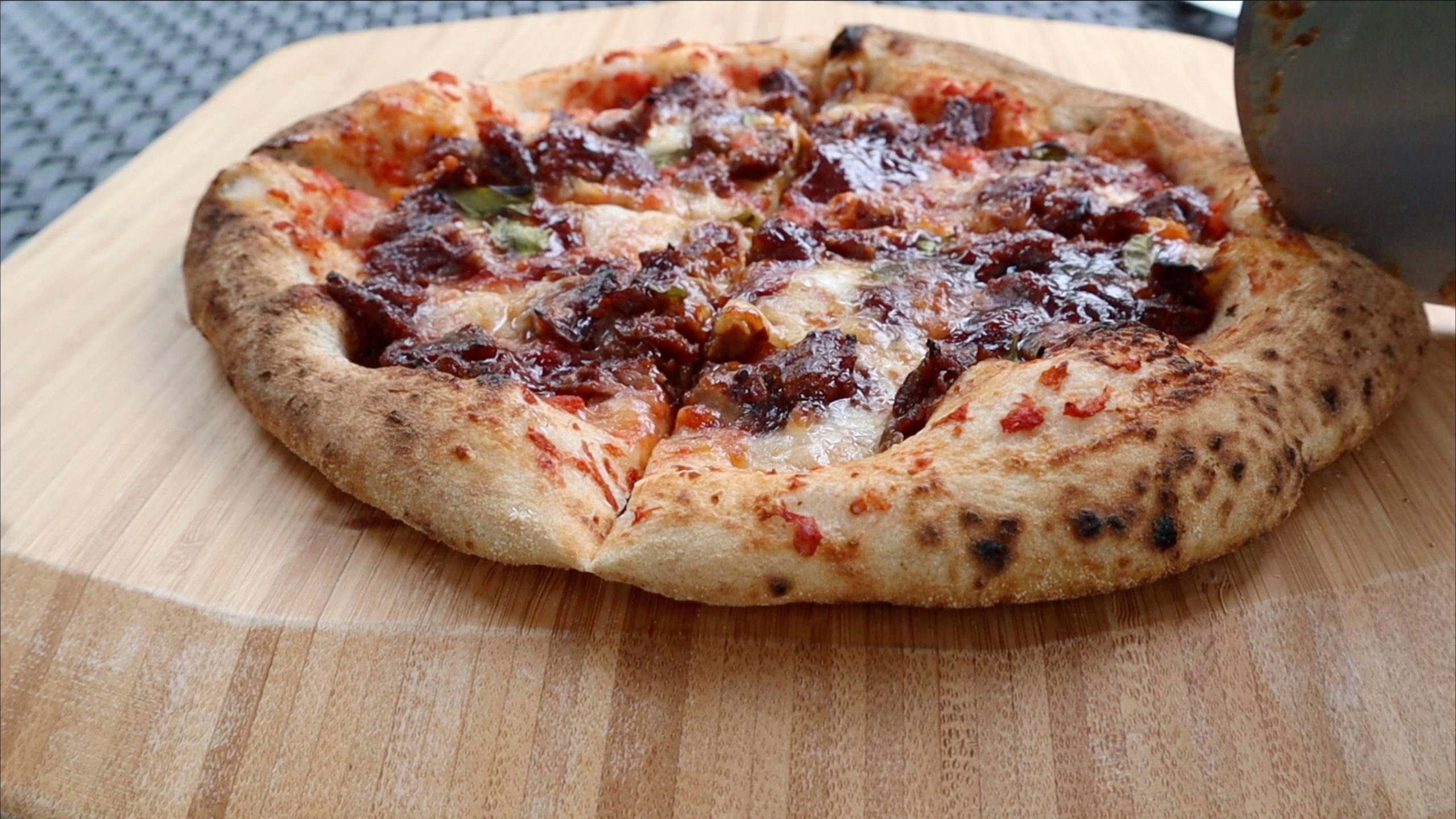 Homemade Biga Pizza Dough Recipe Test BBQ Steak Pizza Dining and