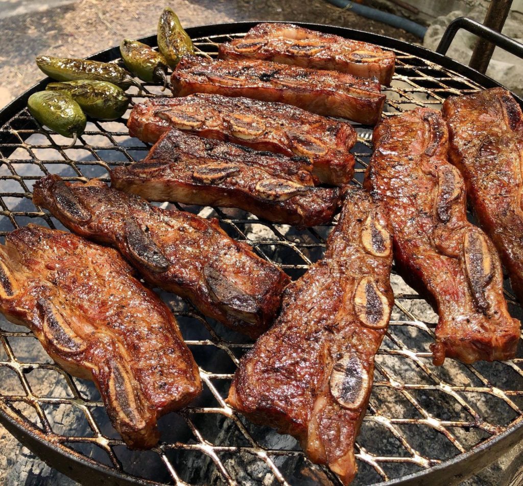 Game day called for some cross cut short ribs on the grill.