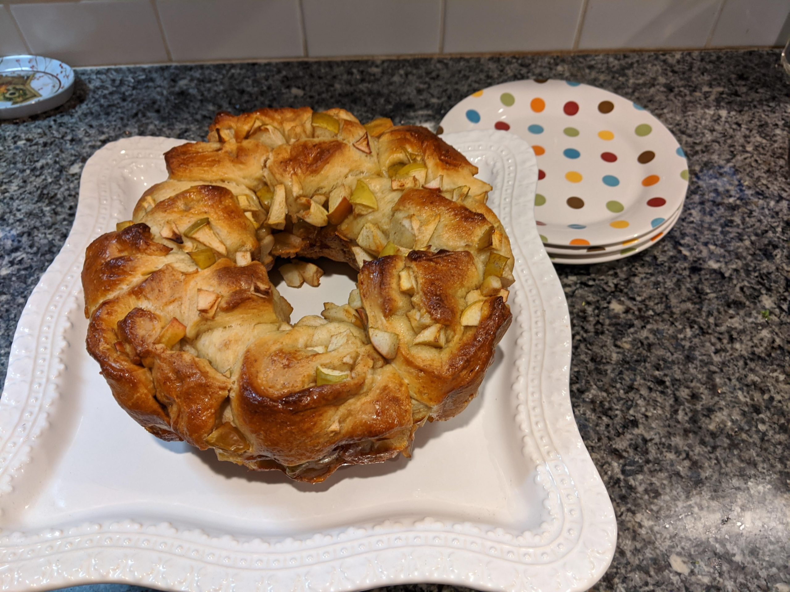 King Arthur's Harvest Apple Challah Dining and Cooking