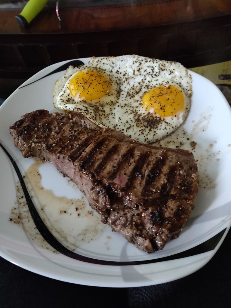 Steak and eggs!