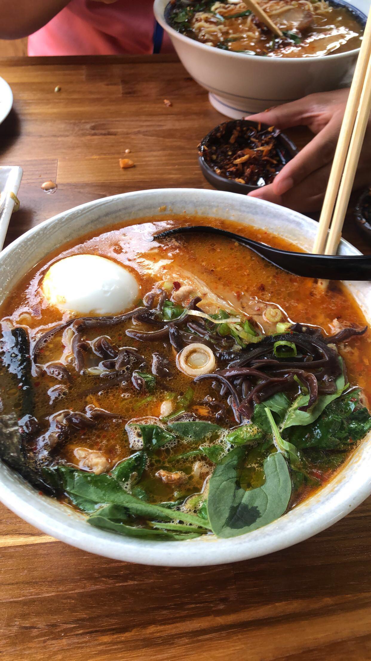 Spicy miso ground pork ramen 🍜 Dining and Cooking