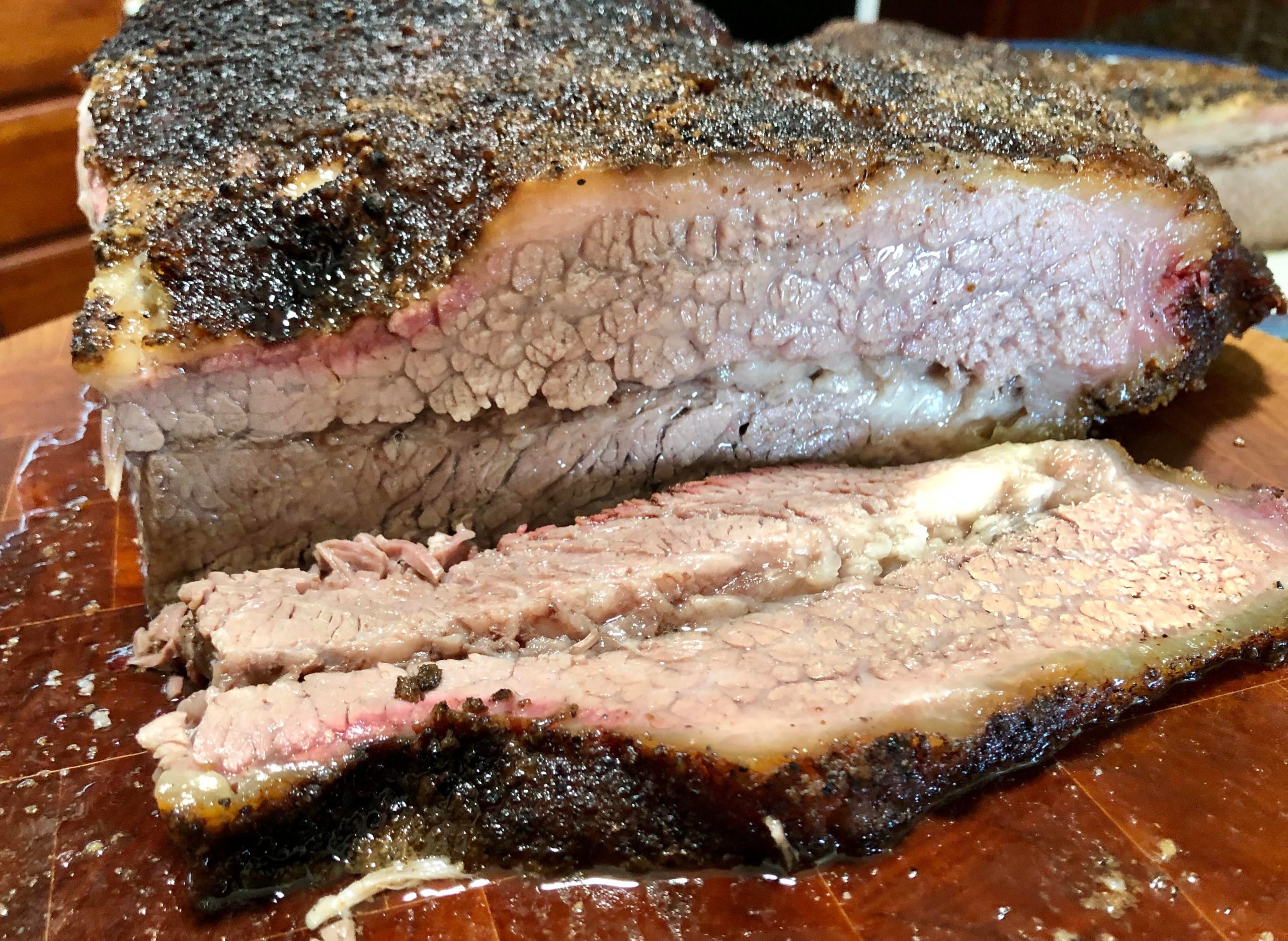 Smoked a Costco prime brisket. Juicy and nearly falling apart Dining