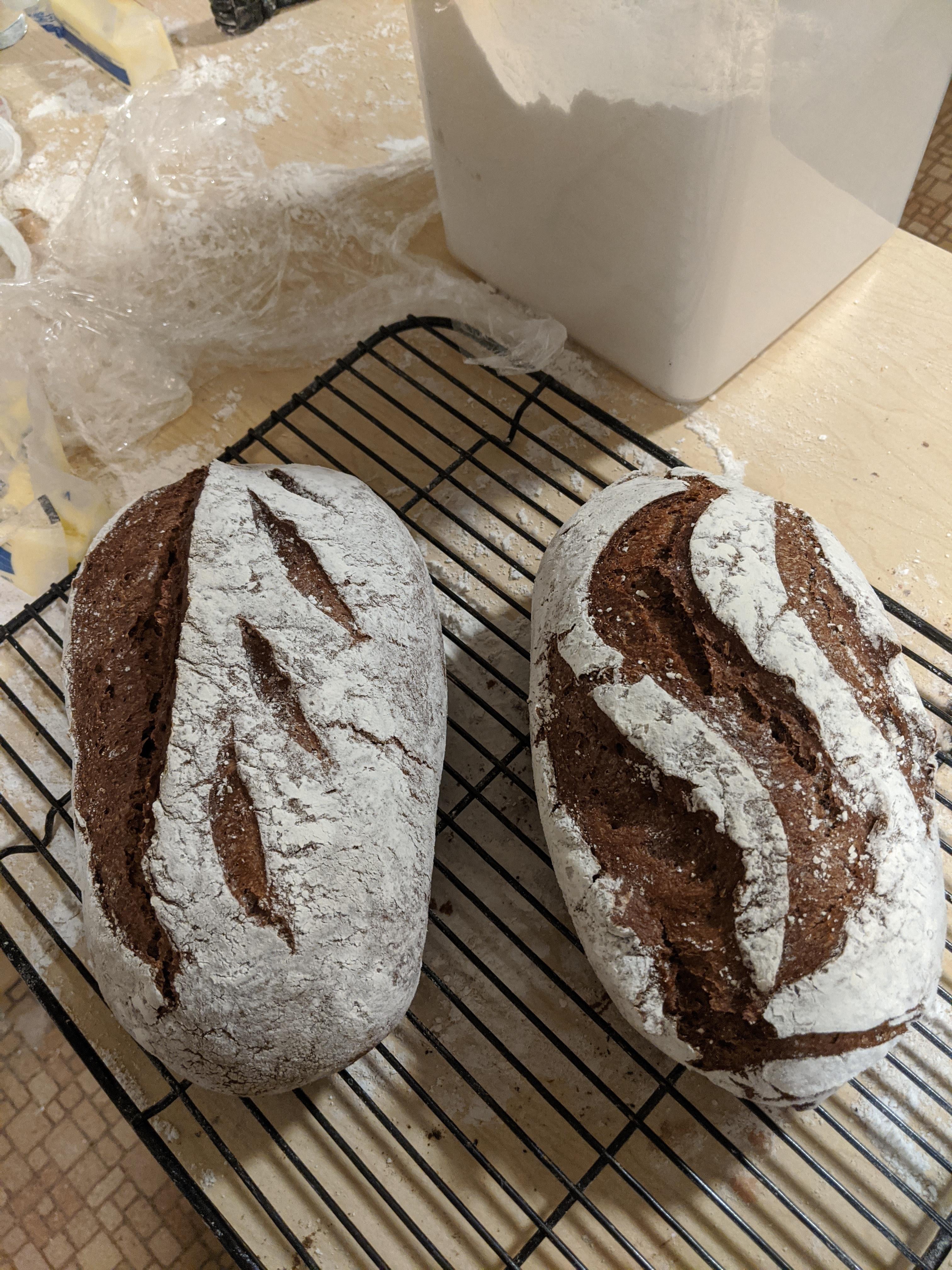 Sourdough pumpernickel! It smells so good. I can't wait to eat it