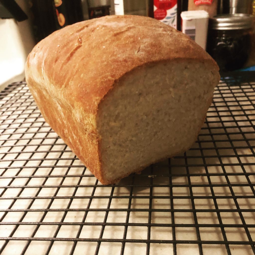 First loaf of homemade white bread