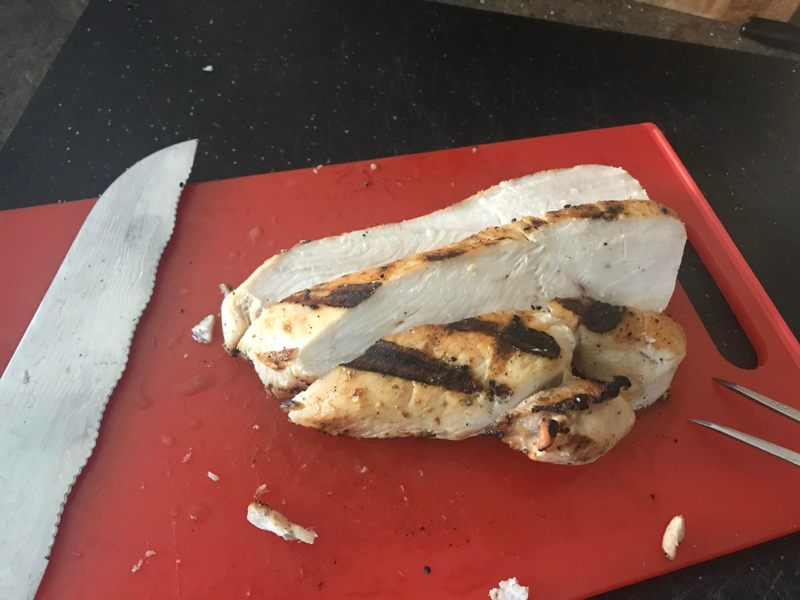 145 for 3 hours with salt, pepper, lemon juice, and EVOO. Seared on a