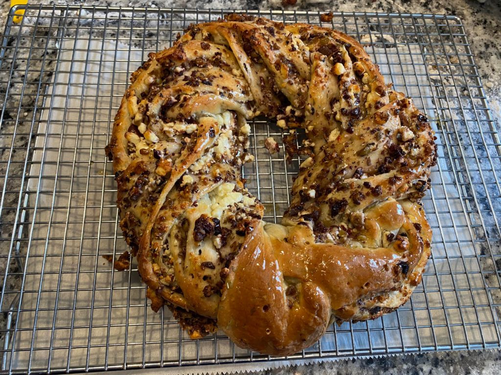 Made Nadiya Hussain’s Rosemary and Olive Crown this morning!