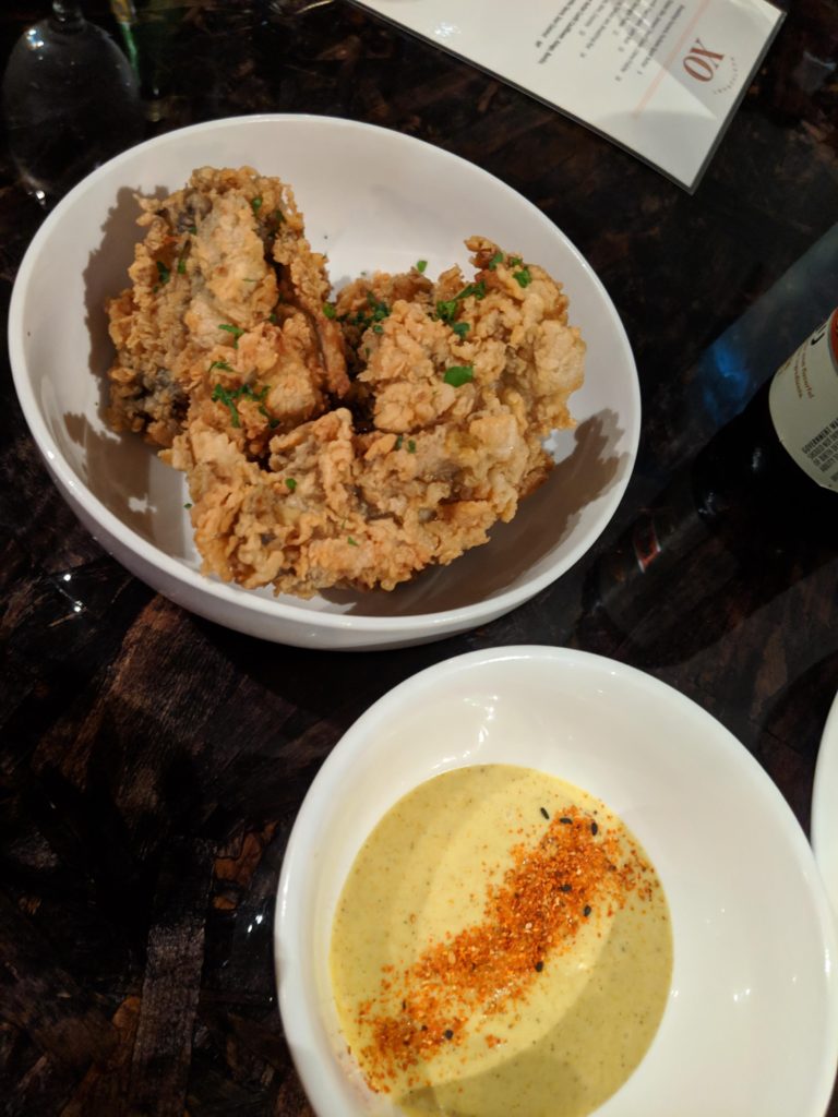 Crispy Deep Fried Oysters with Curry Aioli!