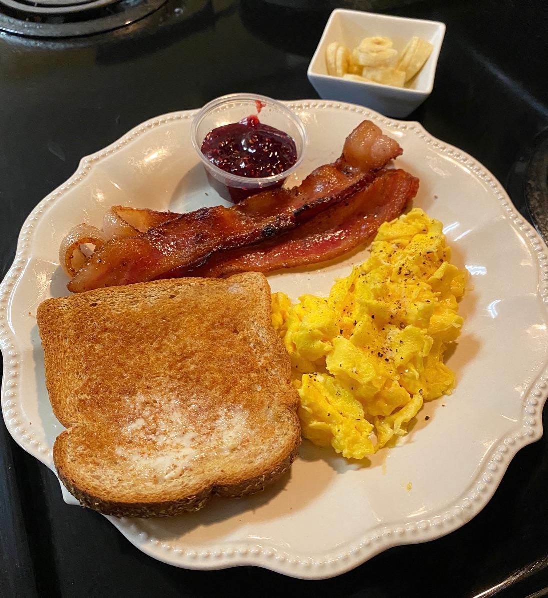 Scrambled Eggs Bacon Whole Wheat Toast Dining And Cooking Scrambled Eggs Bacon Whole Wheat Toast Dining And Cooking