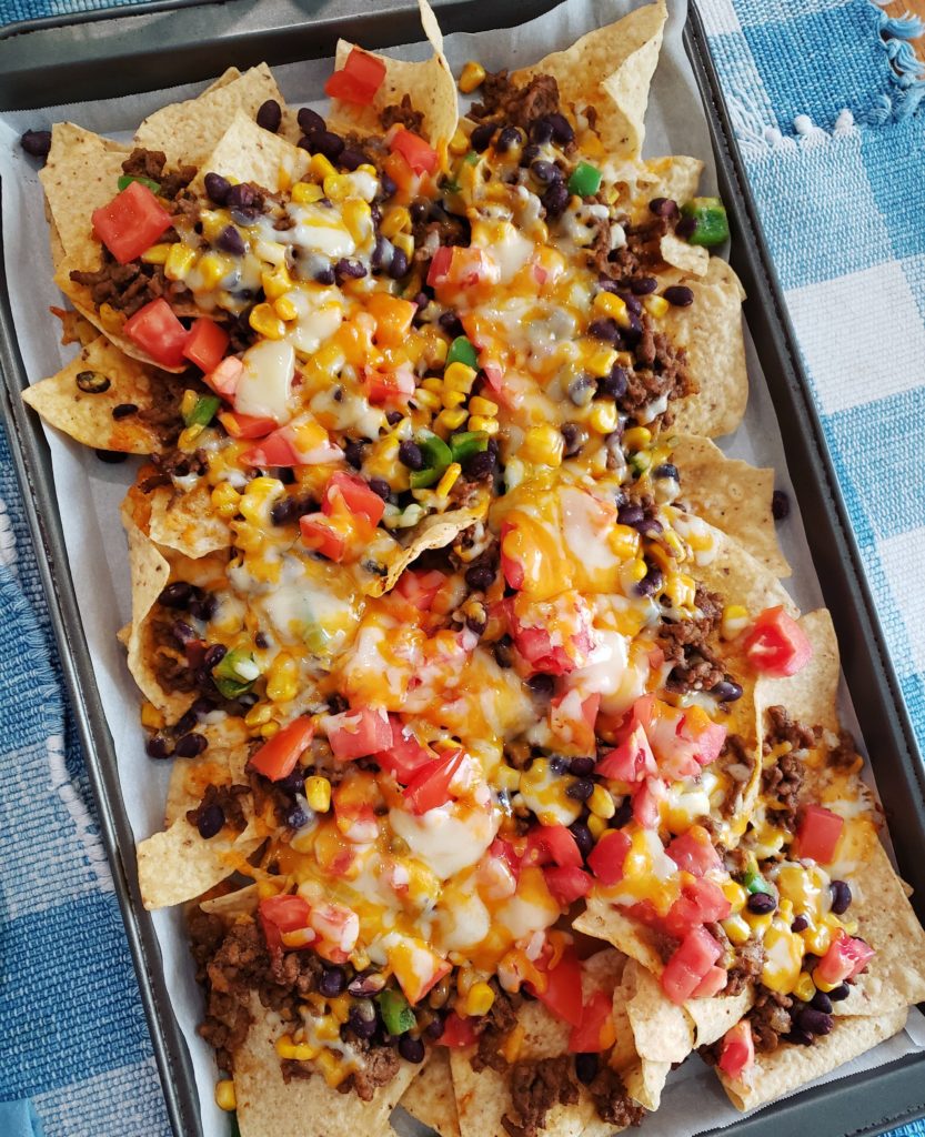 Sheet pan loaded nachos