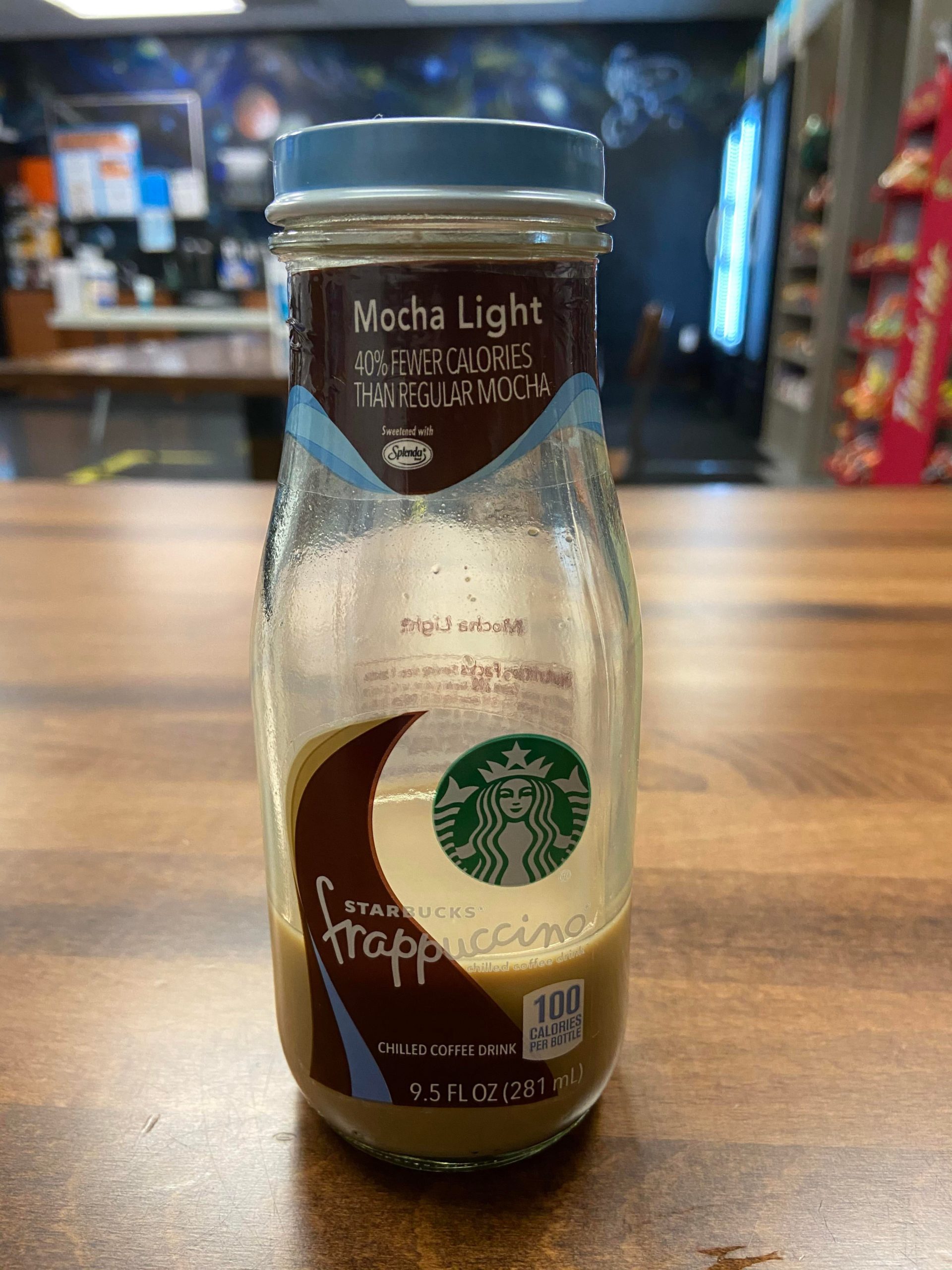 For those that dont know Starbucks has a 100 calorie light mocha