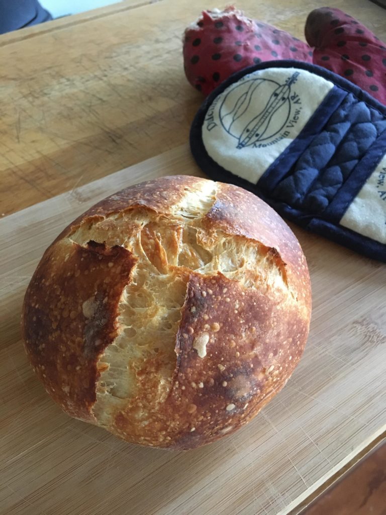 A definite improvement over the “screaming muppet” loaf I posted a few weeks ago!