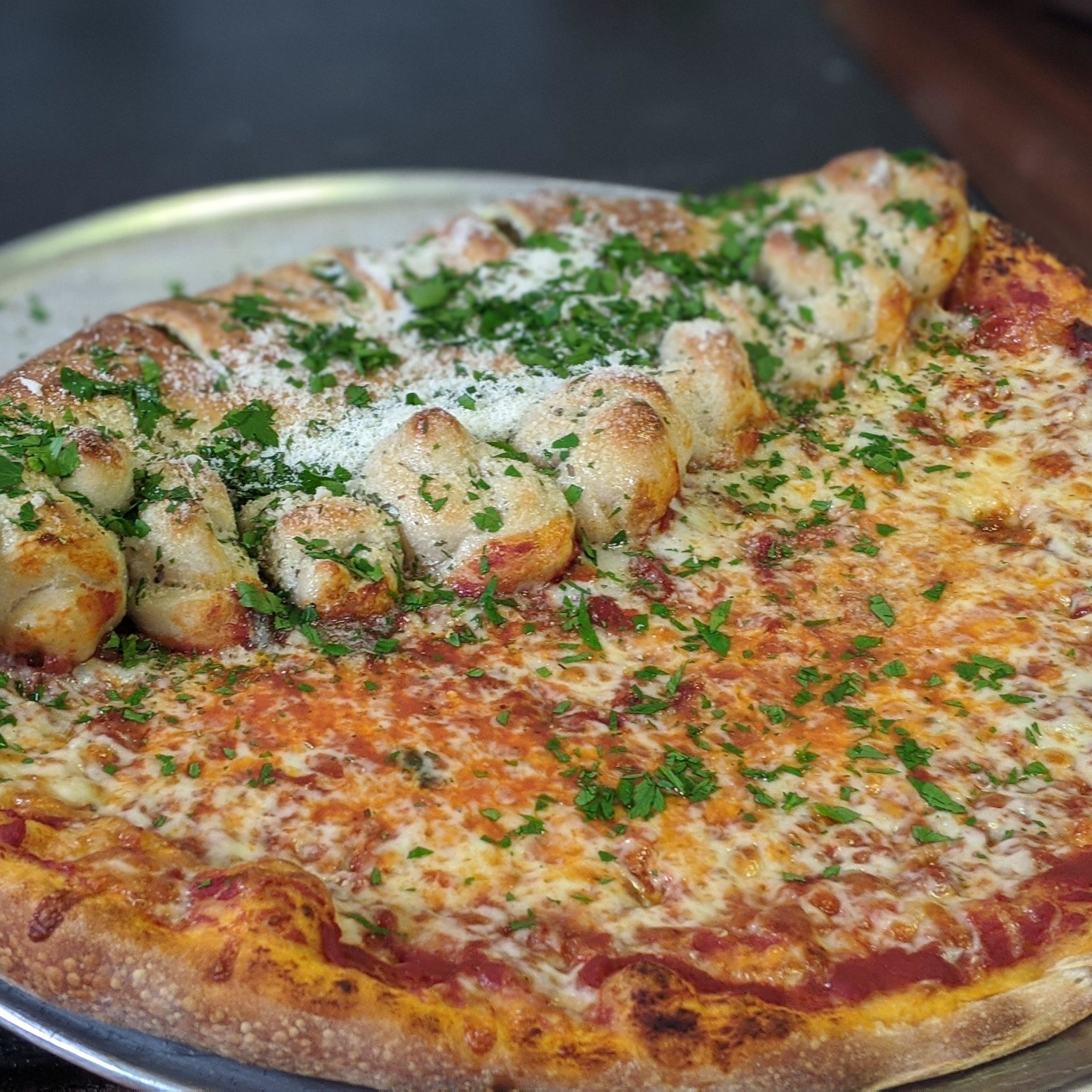 Calzone, garlic knots, and pizza. Why choose just one? Dining and Cooking