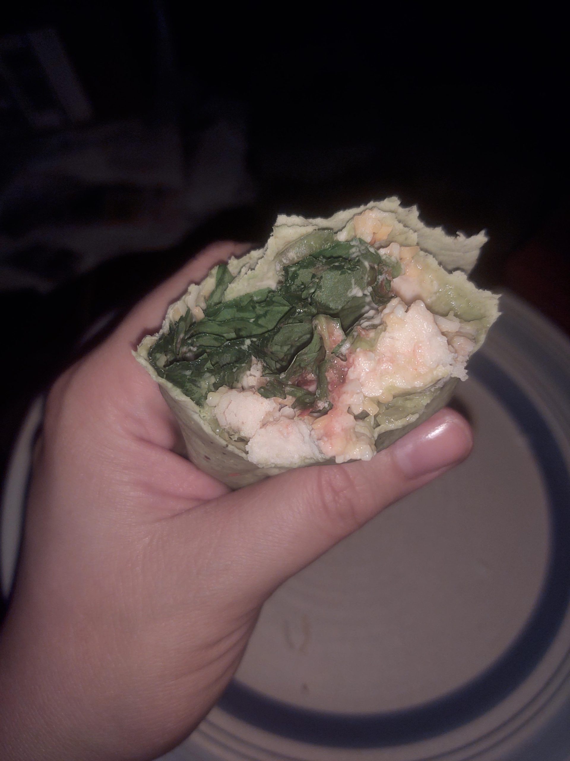 Southwest chicken wrap 266 kcal Dining and Cooking