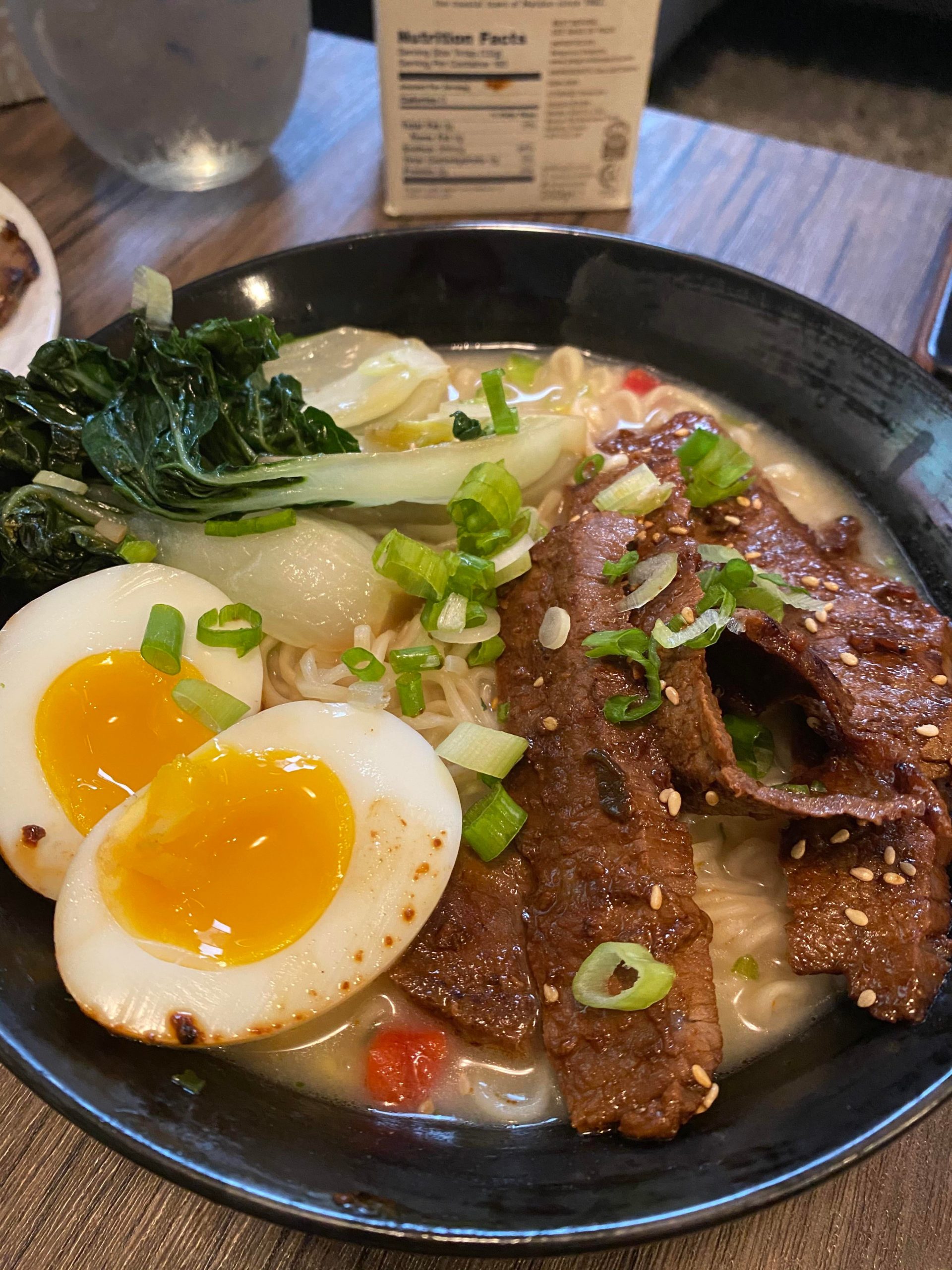 Homemade bulgogi over Sapporo Ichiban instant tonkotsu ramen Dining