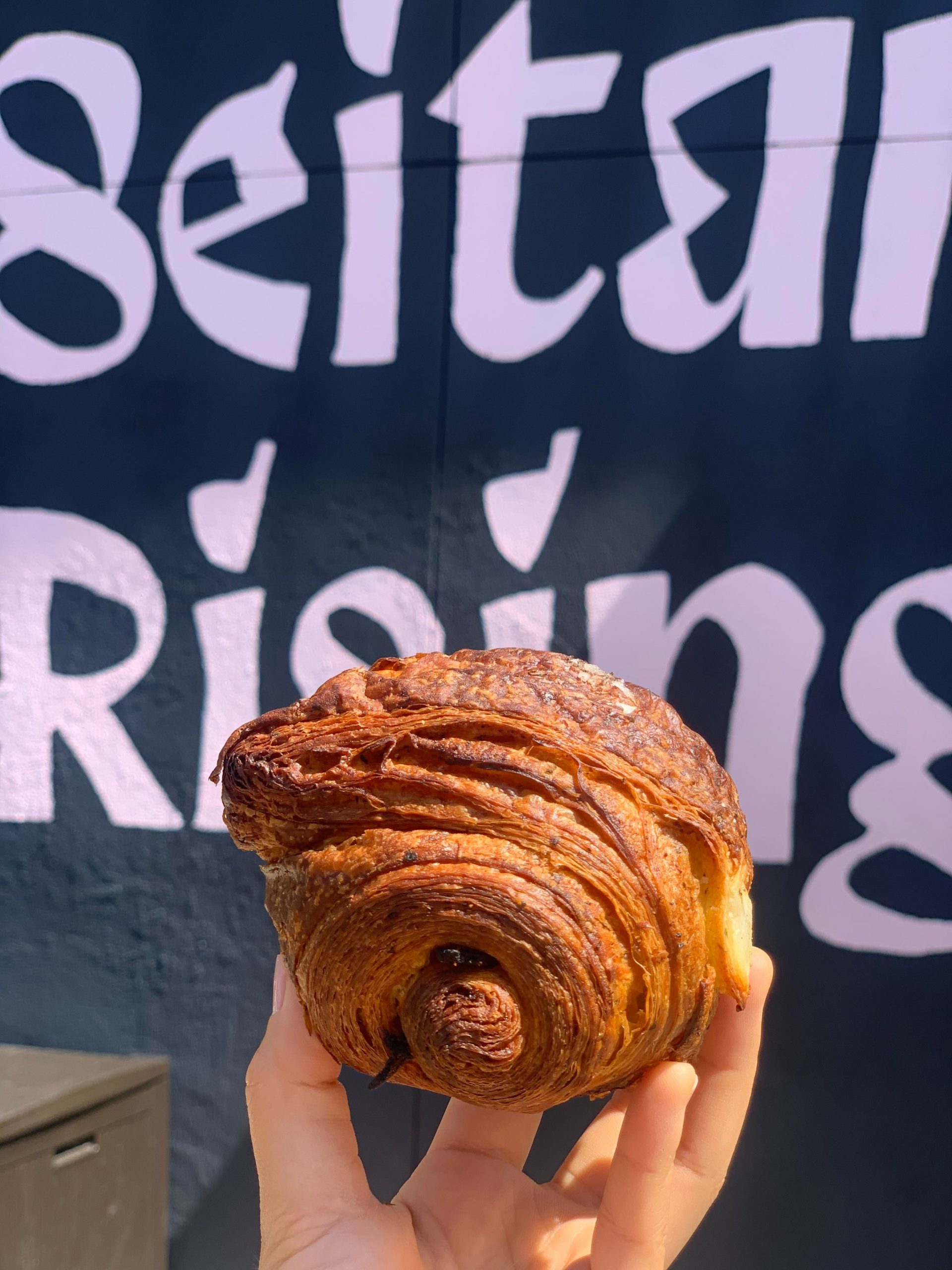 ham & cheese croissant from seitan rising in bushwick, brooklyn