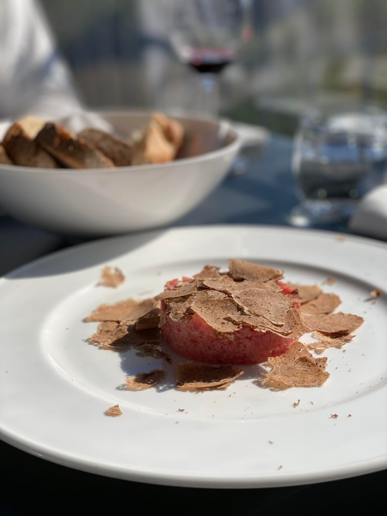 Italian beef tartare with white truffle