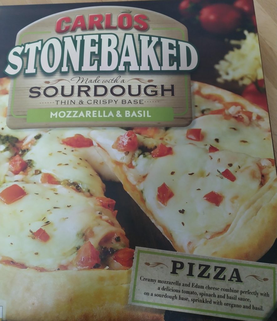 Half is 436kcals and provides 21g protein! From Aldi in the frozen