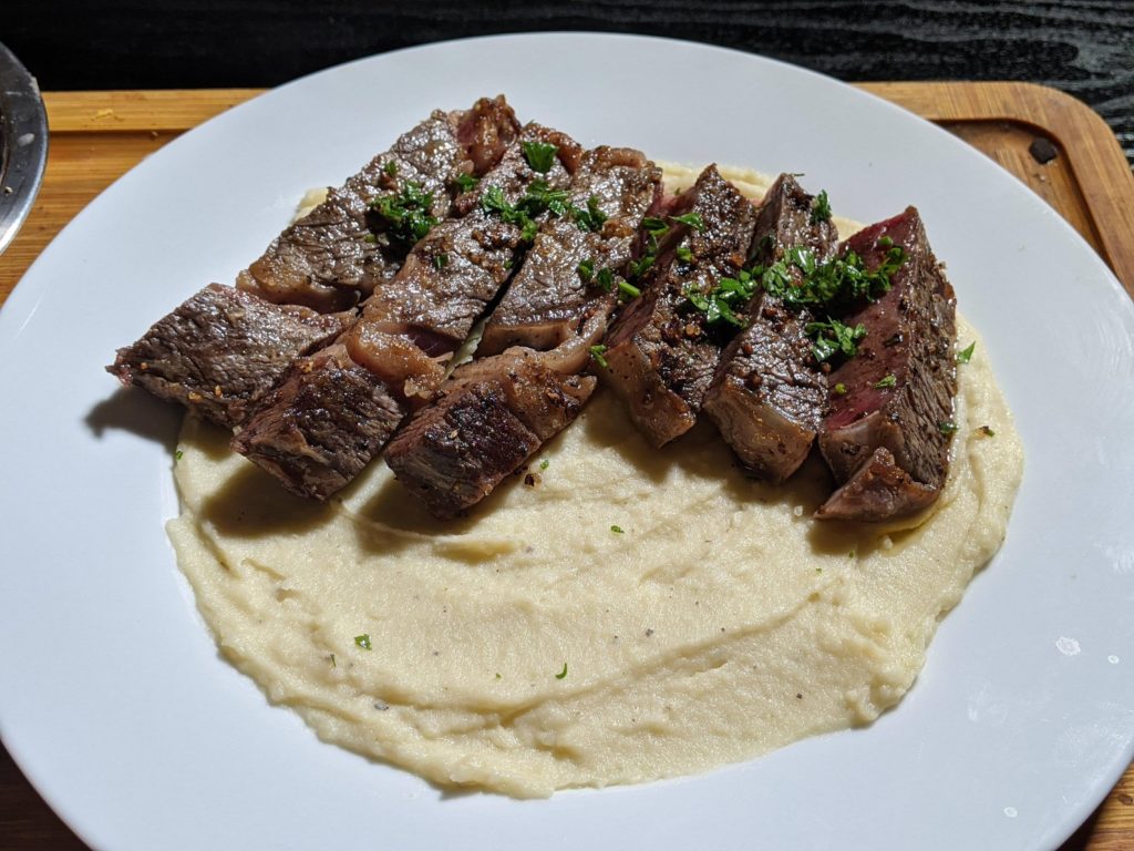 American Wagyu Ribeye and Mashed Potatoes